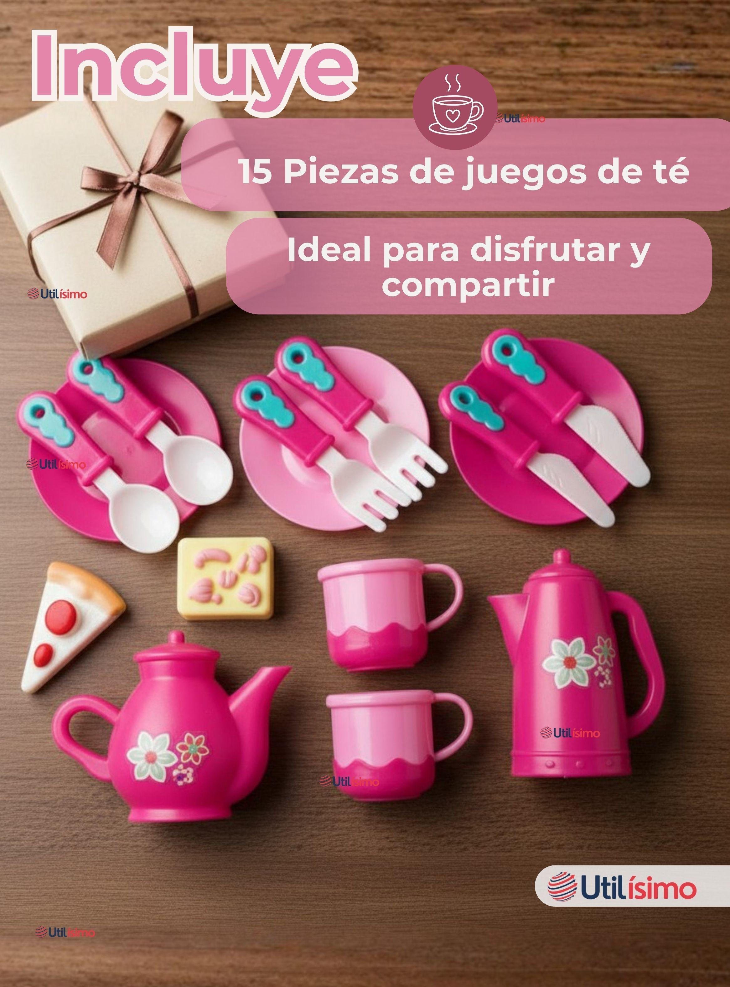 Juguete Juego De Té Niña 15 Piezas Beautiful flowers-3