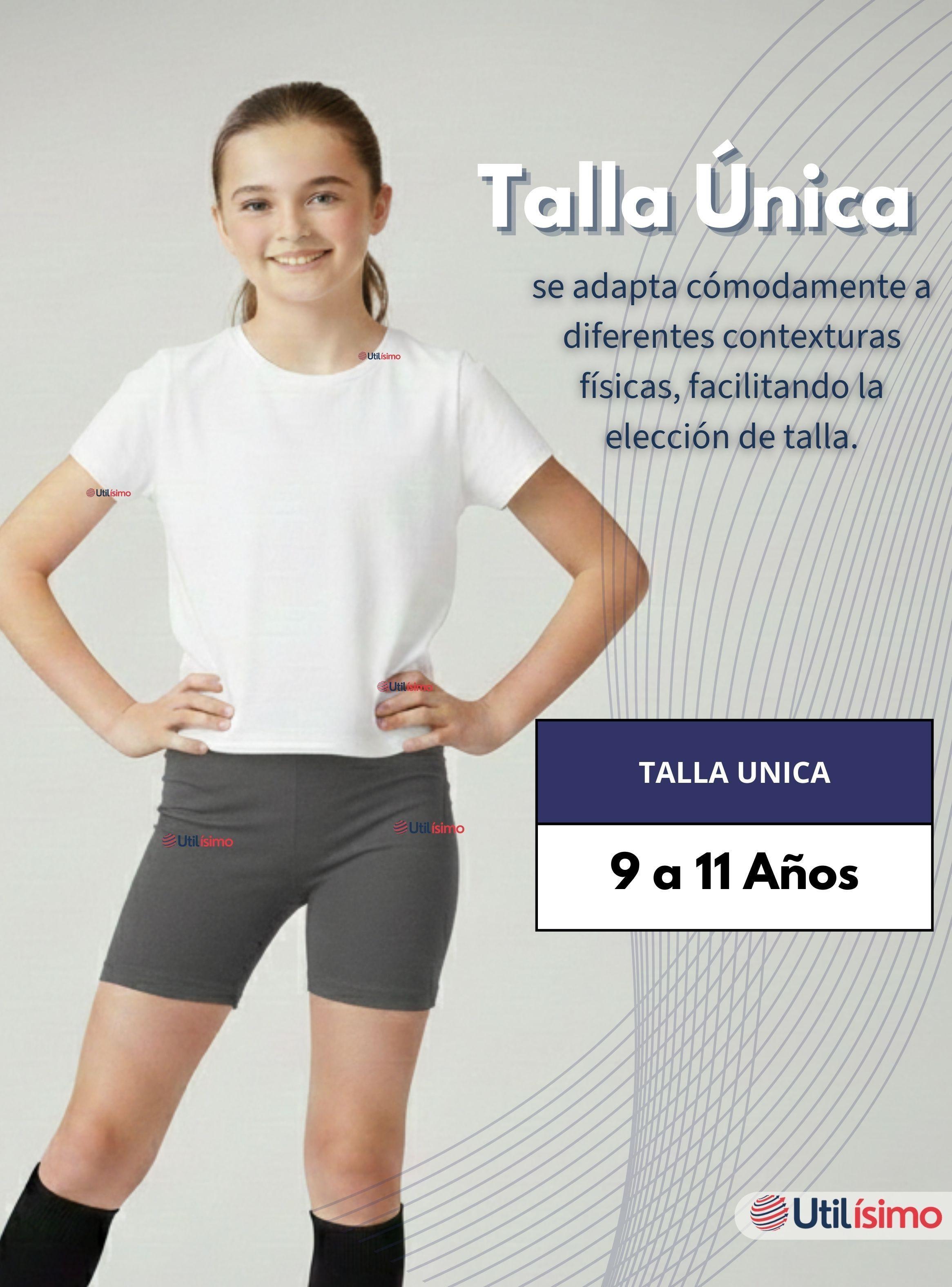 Pack 3 Calzas Cortas Escolar Pata Deportivas Niña Color Gris-4