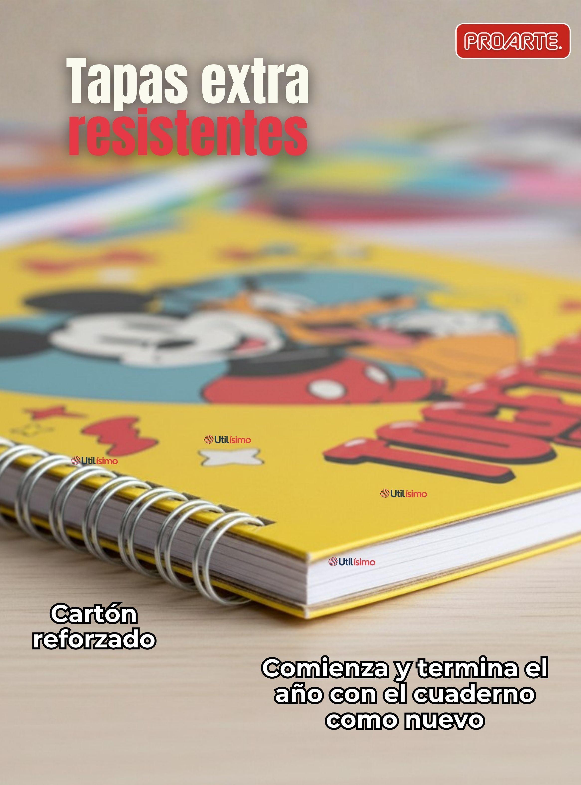 Pack 5 Cuadernos Universitarios Mickey Mouse Proarte de 7mm100 Hojas Diseños Surtidos-3