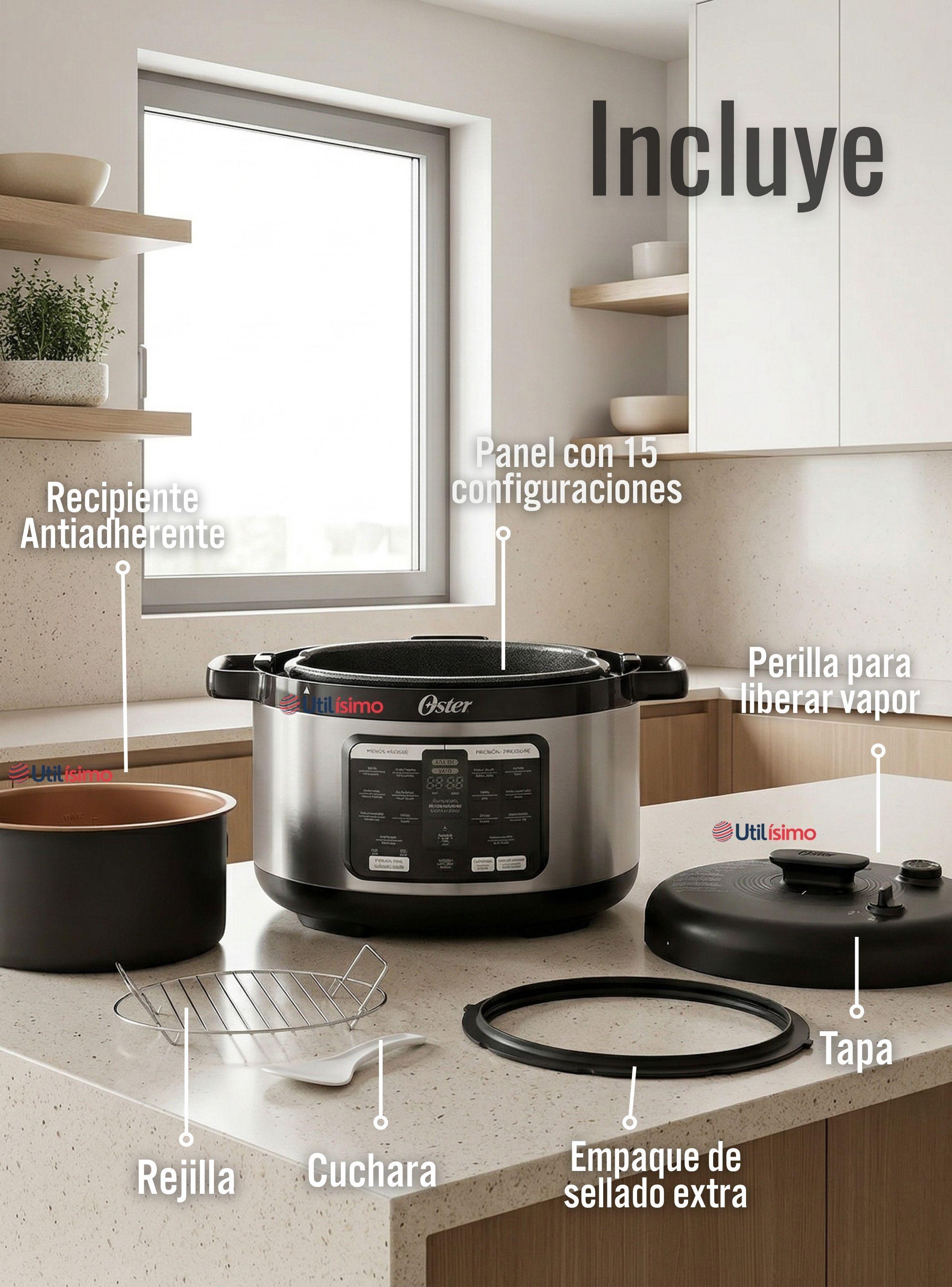 Multi-olla rápida ovalada 5.7L con 15 funciones CKSTPCECOV57 900W-2