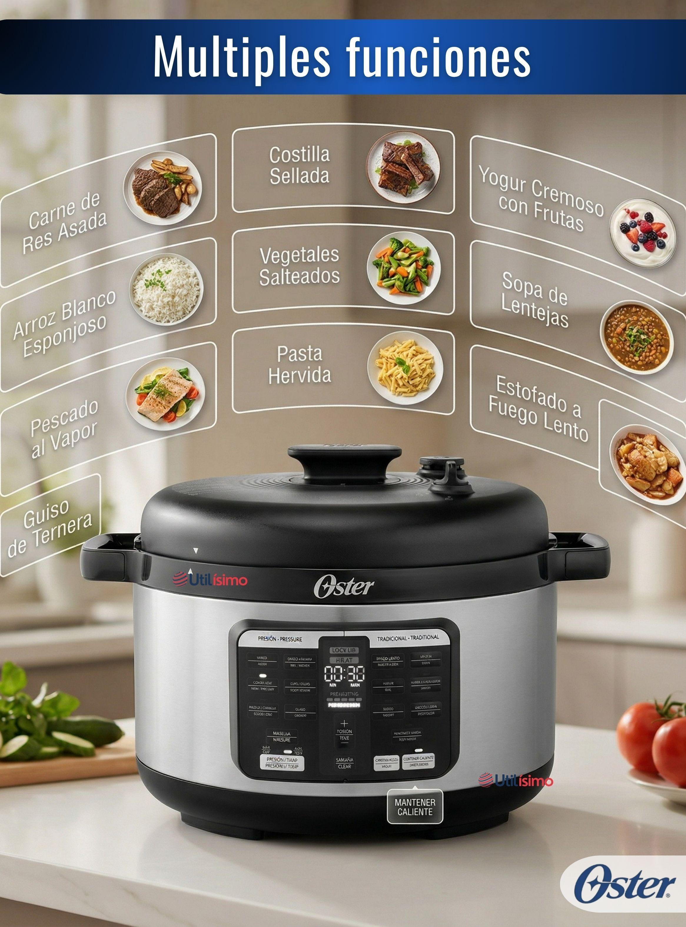 Multi-olla rápida ovalada 5.7L con 15 funciones CKSTPCECOV57 900W-6