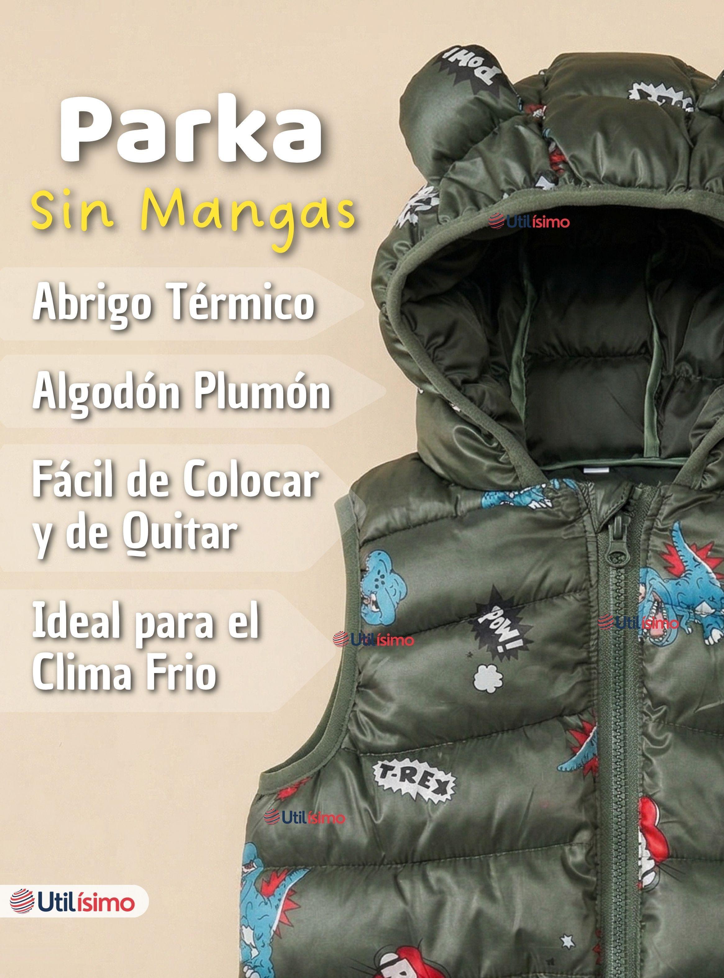 Parka Infantil Con Capucha Sin Mangas Bebe Niño-3