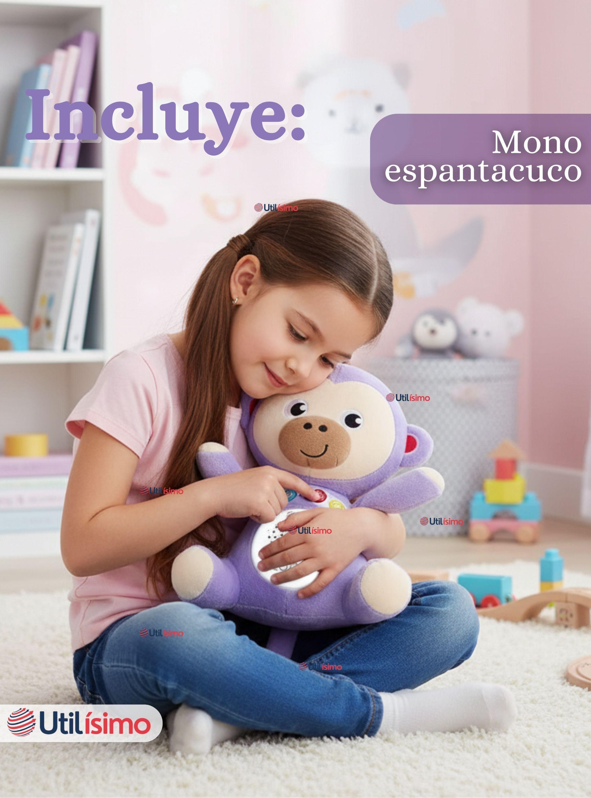 Peluche Mono Espantacuco Con Luz Y Sonido Bebé Niño o Niña-2