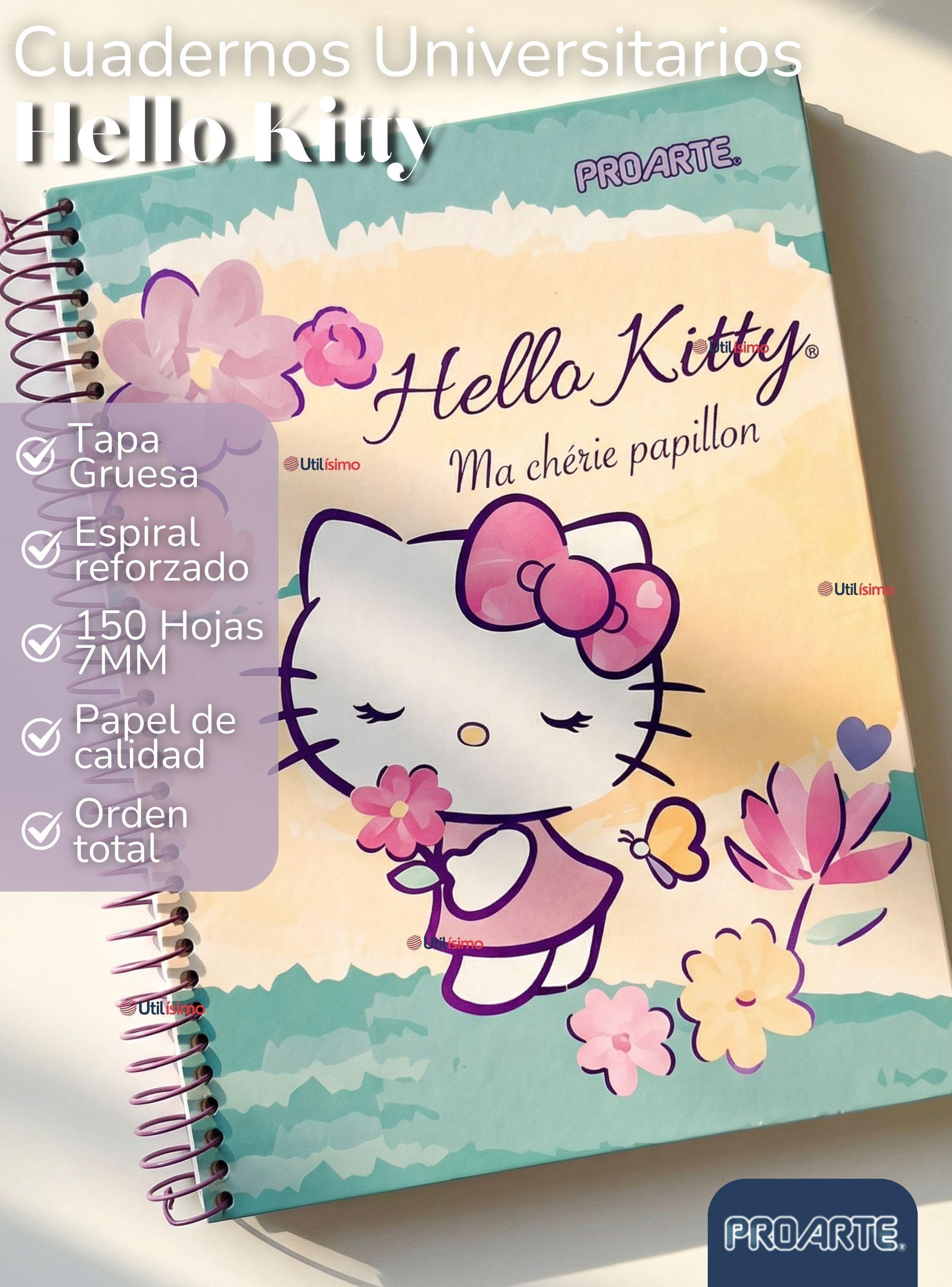 Cuaderno Universitario Hello Kitty de 150 Hojas Tapa Gruesa 7mm Proarte Diseños Surtidos-2