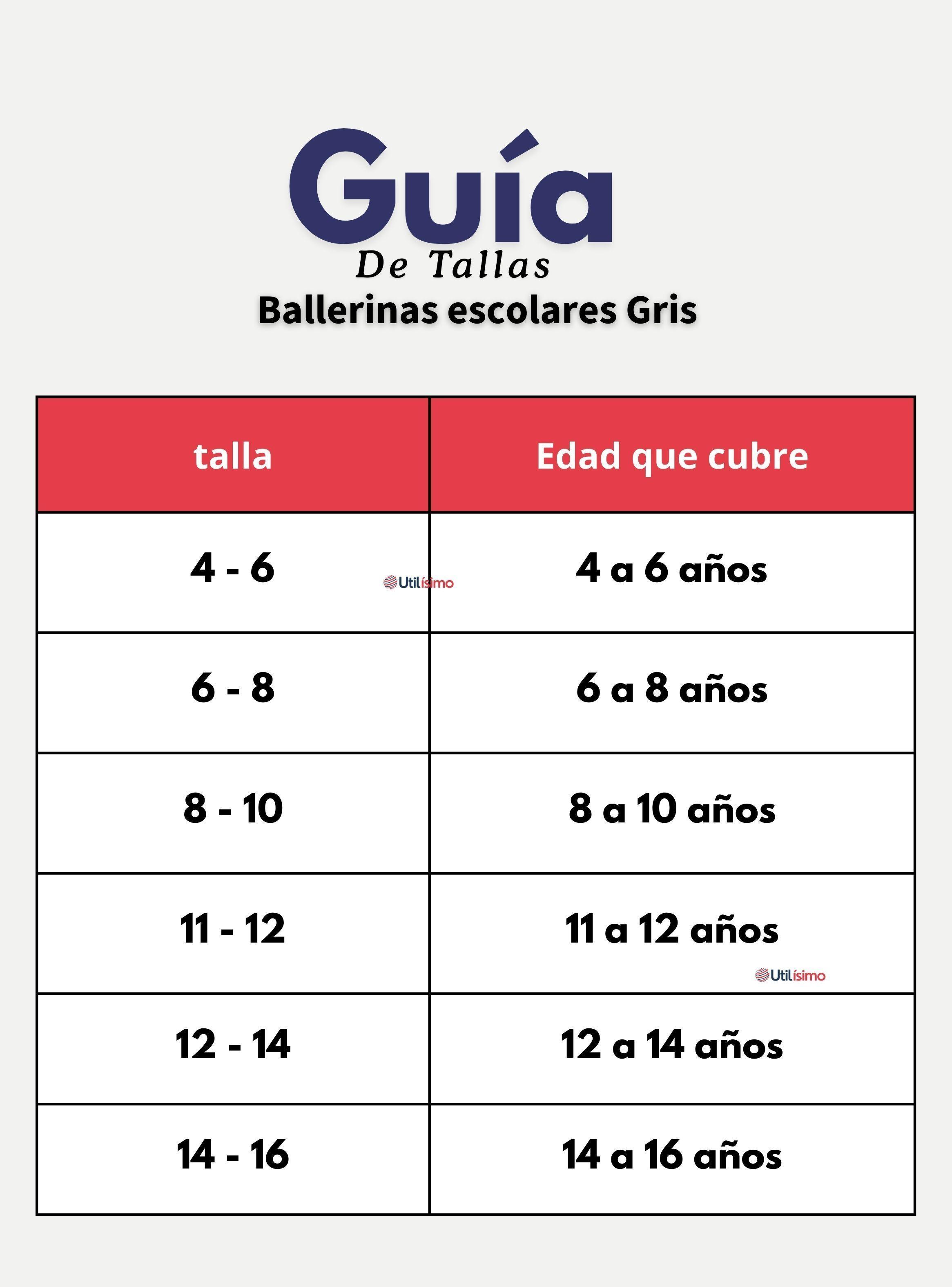 Pack 3 Ballerinas Elasticadas Escolares para Niña Algodón Gris-3