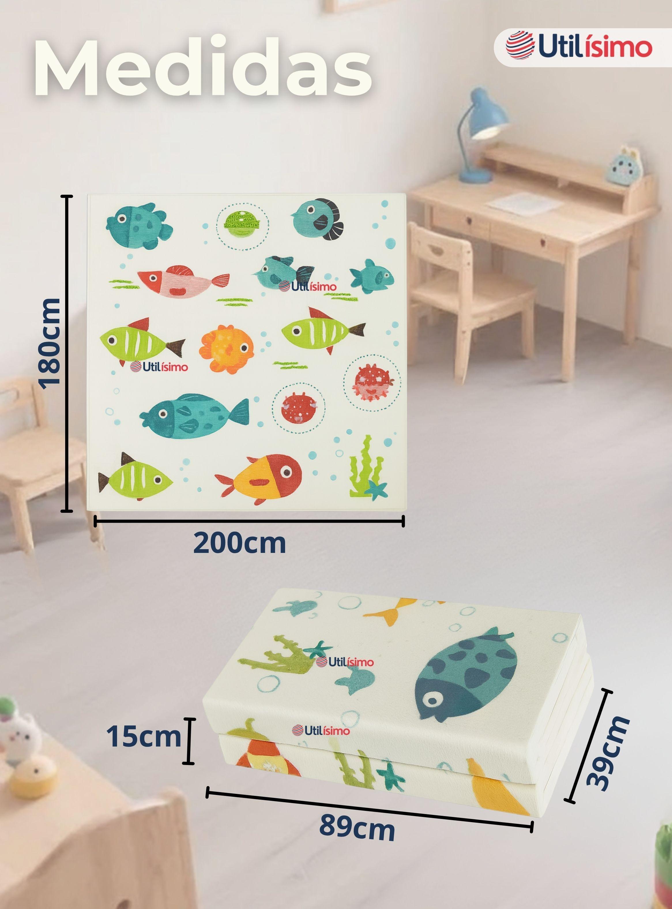 Alfombra para Bebés Antigolpe Tapete Plegable Reversible  200cm-2