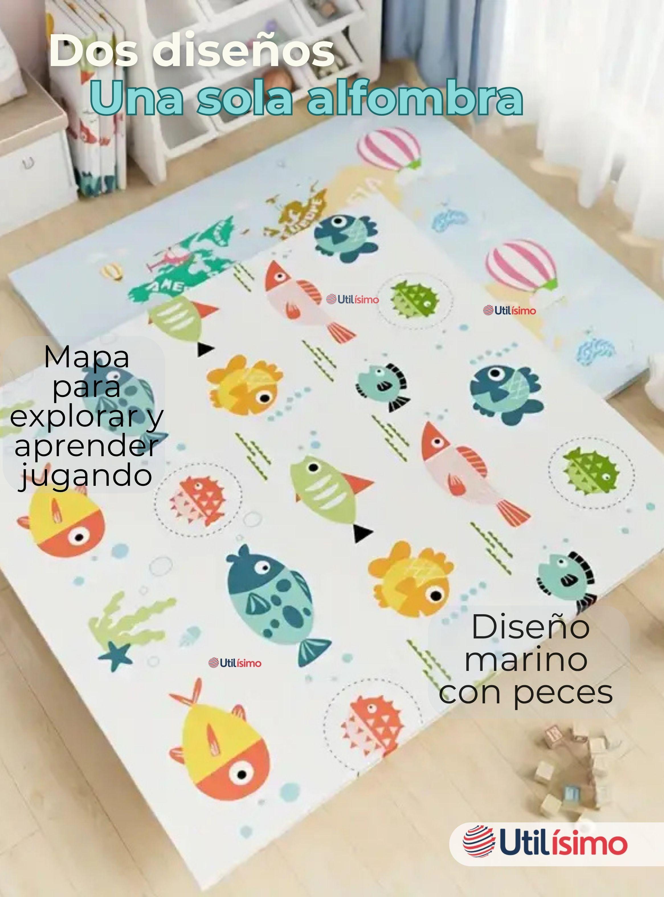 Alfombra para Bebés Antigolpe Tapete Plegable Reversible  200cm-3