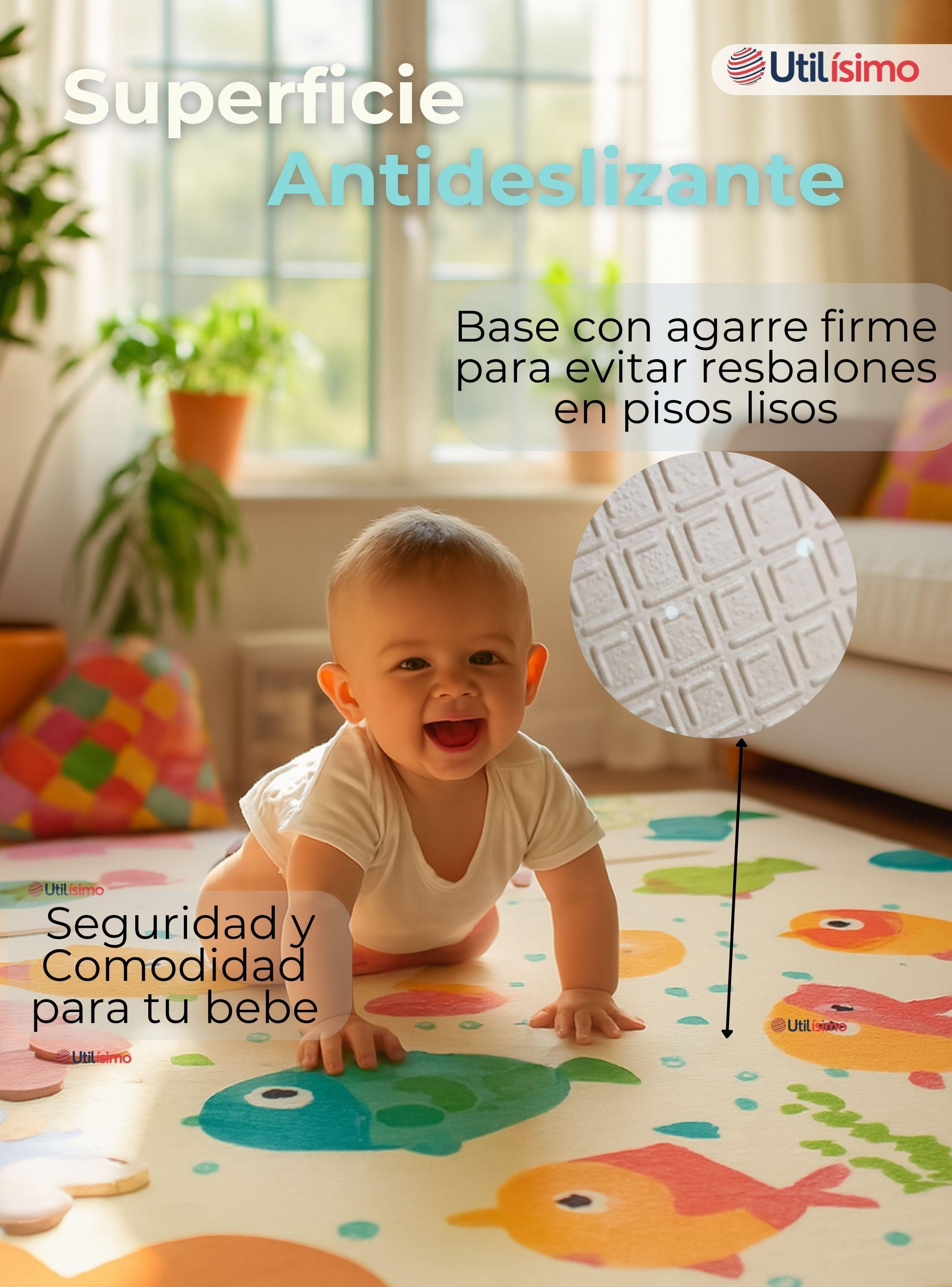 Alfombra para Bebés Antigolpe Tapete Plegable Reversible  200cm-5