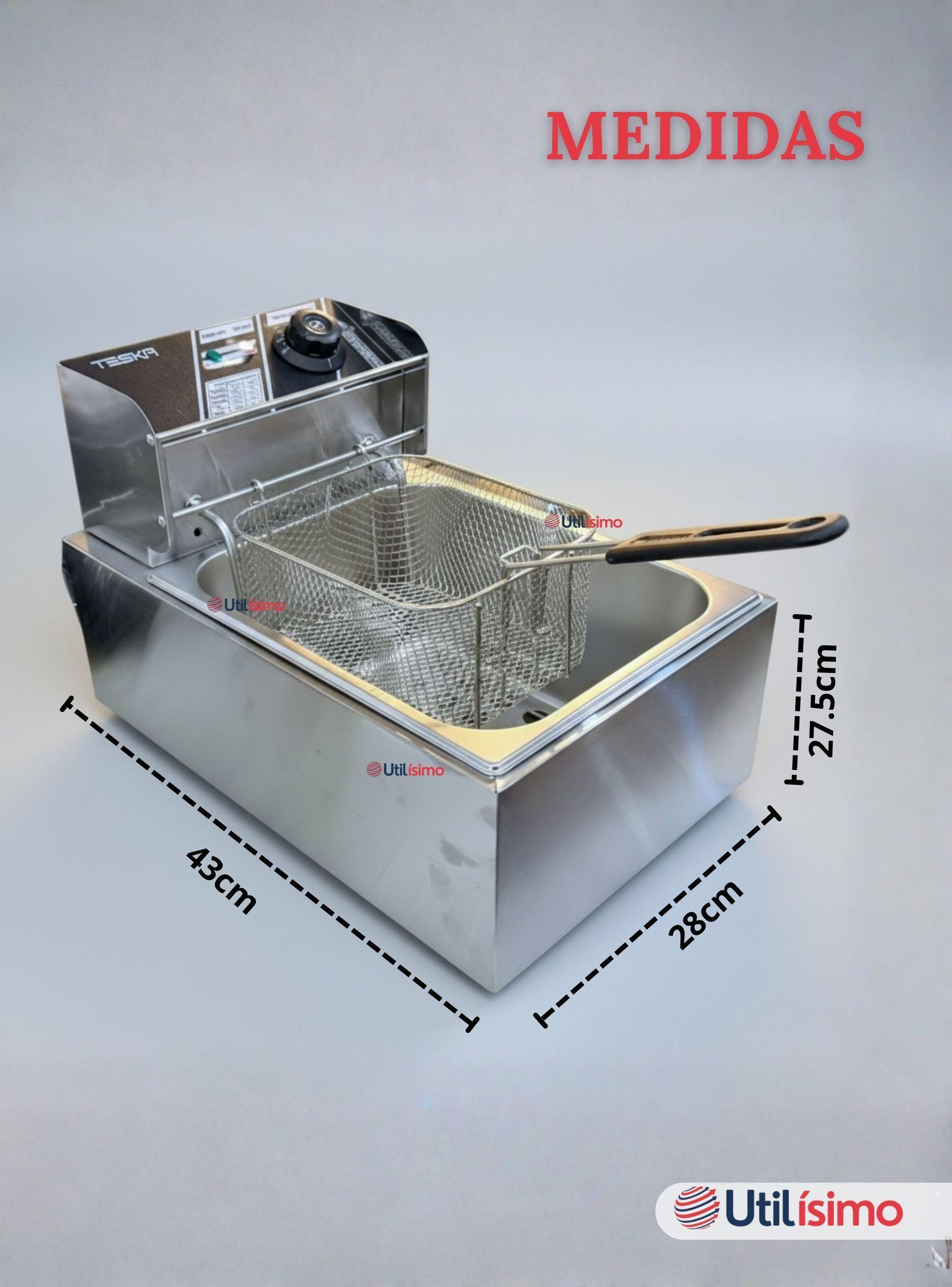 Freidora Eléctrica en Aceite Eléctrica 5 Litros 2000W de Potencia Acero Inoxidable-1