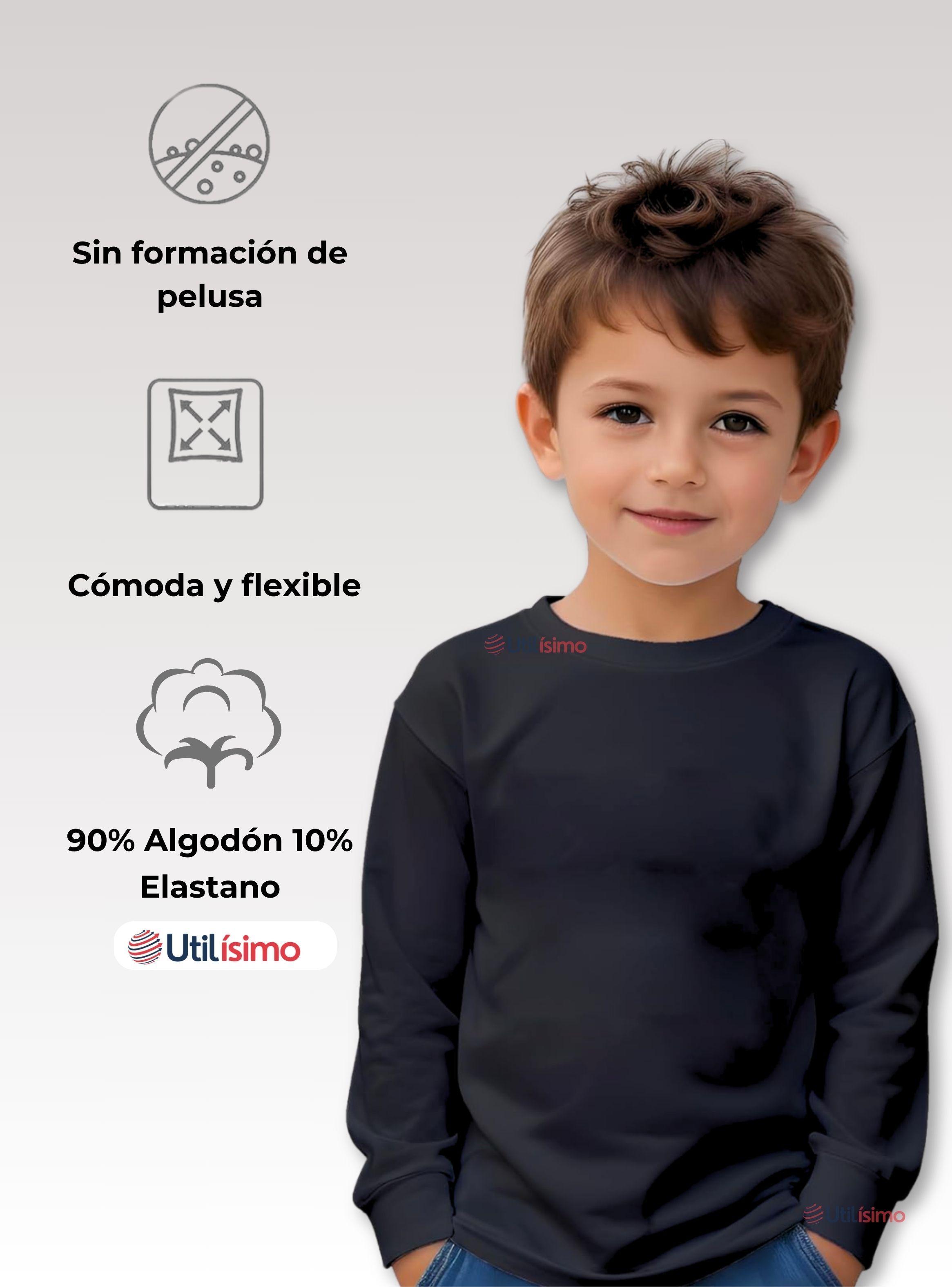 Pack 10 Camisetas Poleras  Algodón Primera Capa Invierno Niño-3