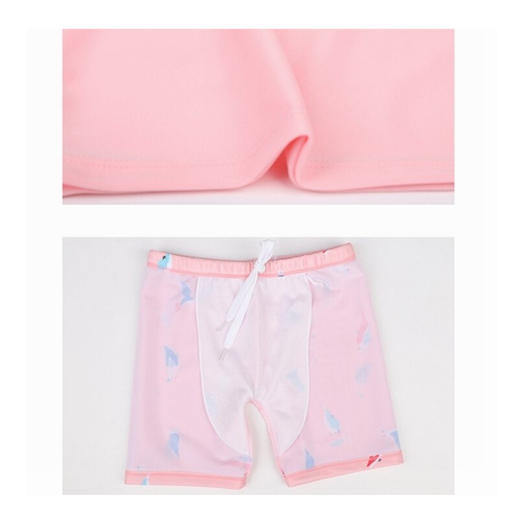 Traje De Baño 2 Piezas Manga Larga Niña Jump Kids Loro-3