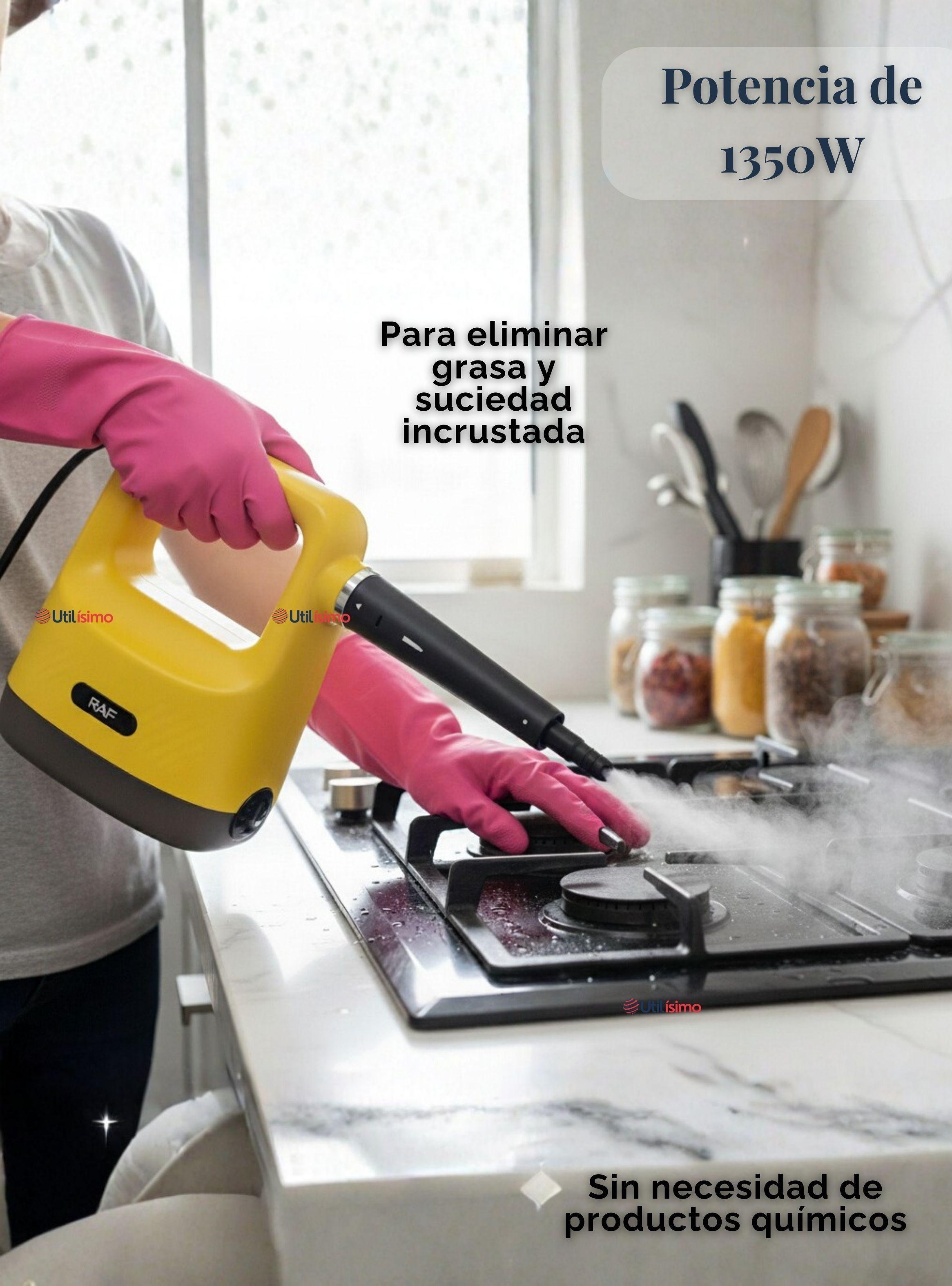 Limpiador De Vapor 300ml Multiuso Potencia de 1350w Color Amarillo-3