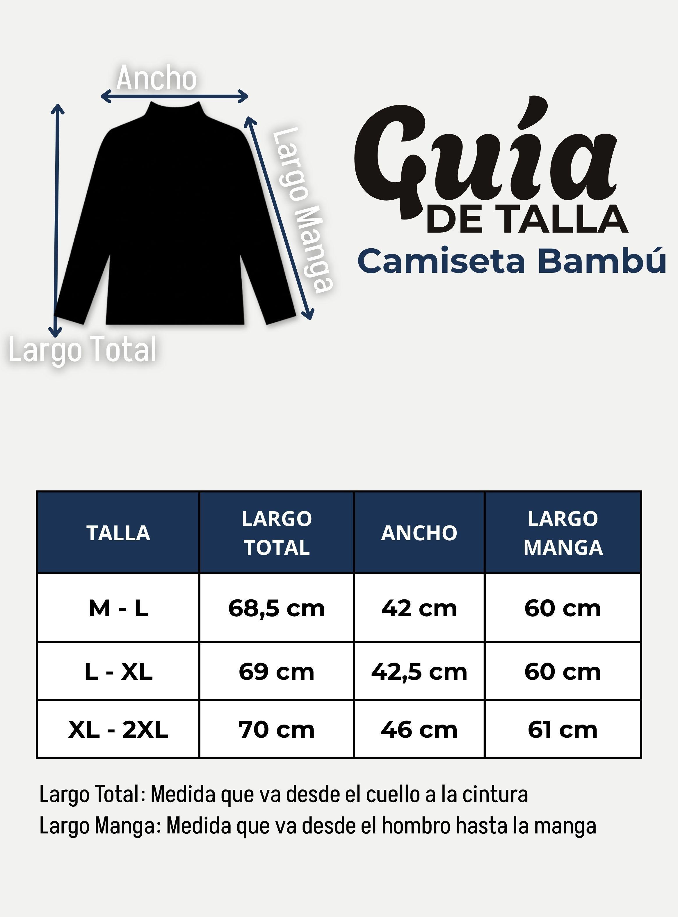 Camiseta Polera Bambú Primera Capa Cuello Beatle Mangas Larga Colores Surtidos Hombre-3