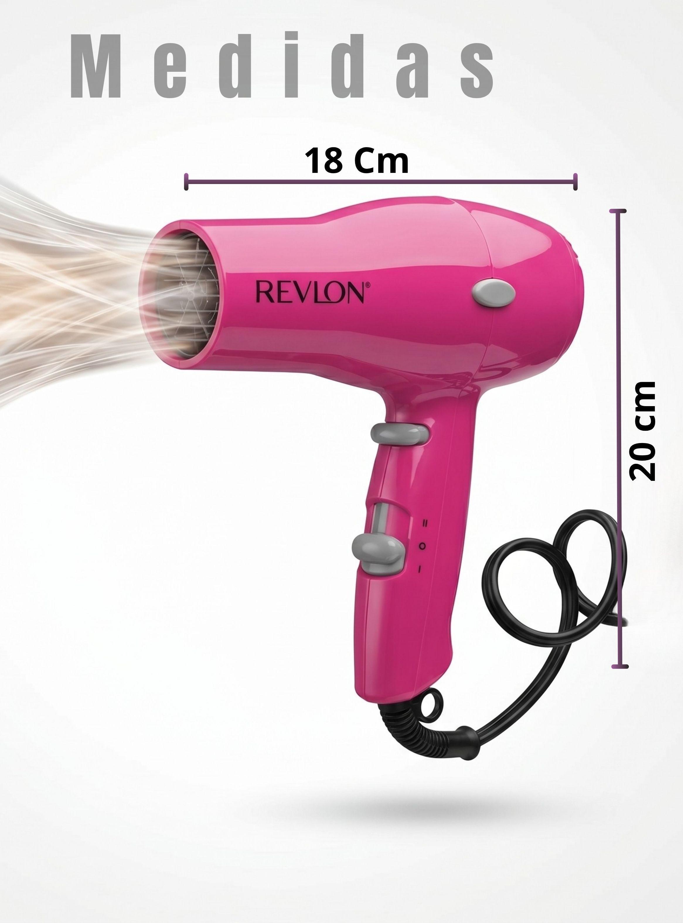 Secador De Cabello Compacto Iónico Revlon 1875W Color Rosa-2