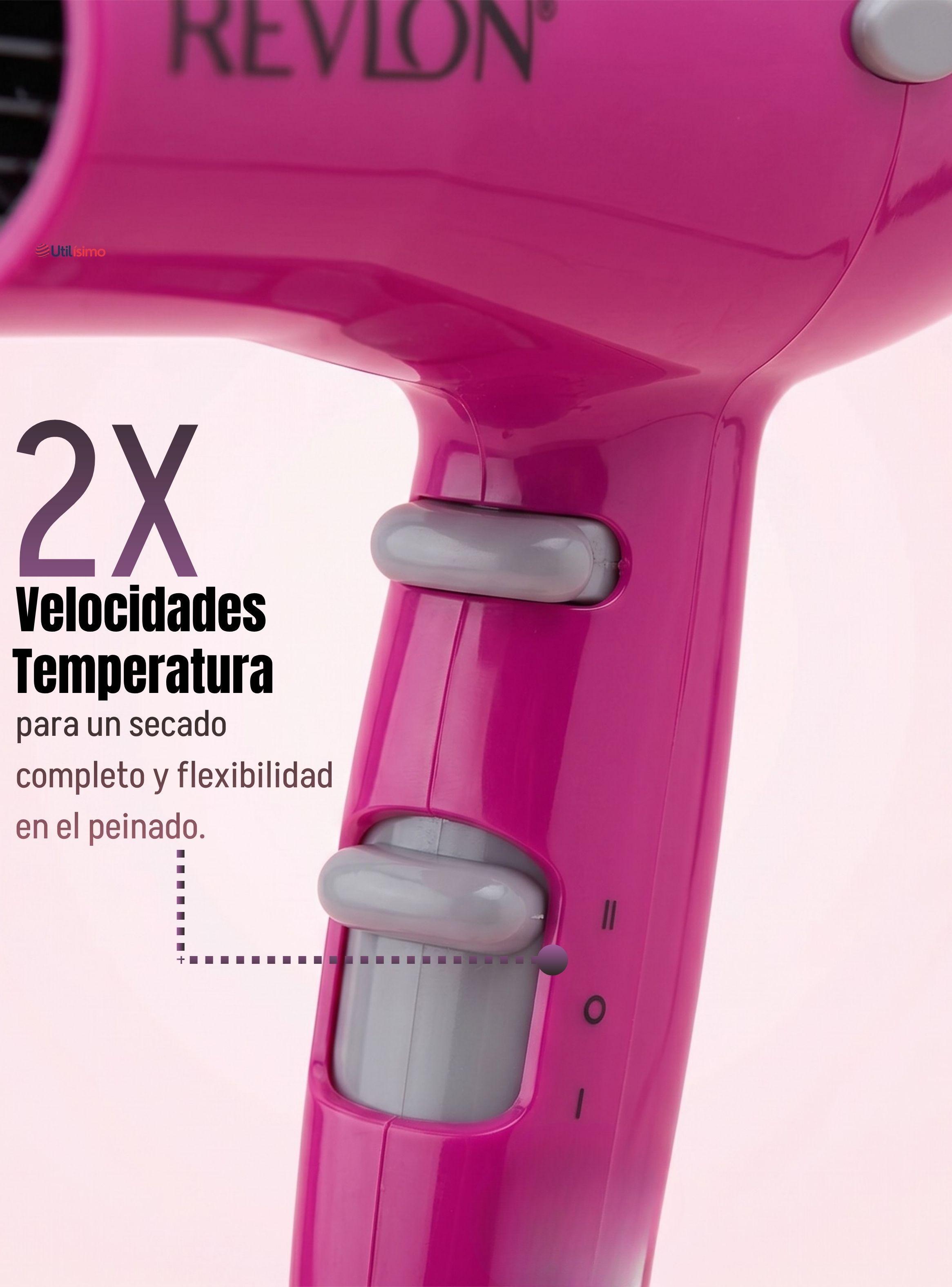 Secador De Cabello Compacto Iónico Revlon 1875W Color Rosa-4