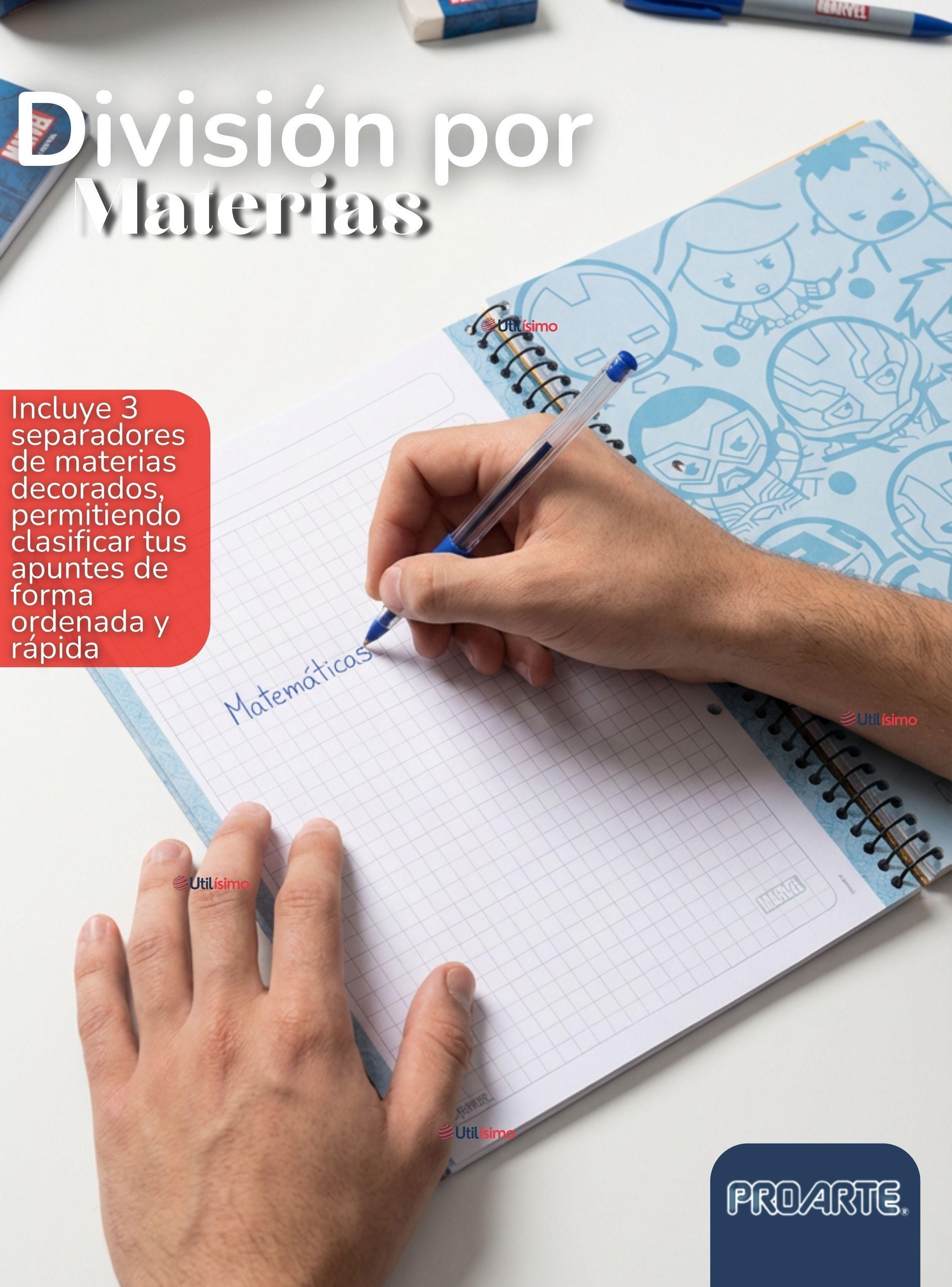 Pack 6 Cuadernos Universitario Marvel Heroes Kawaii 150 Hojas Tapa Gruesa Proarte Diseño Surtido-5