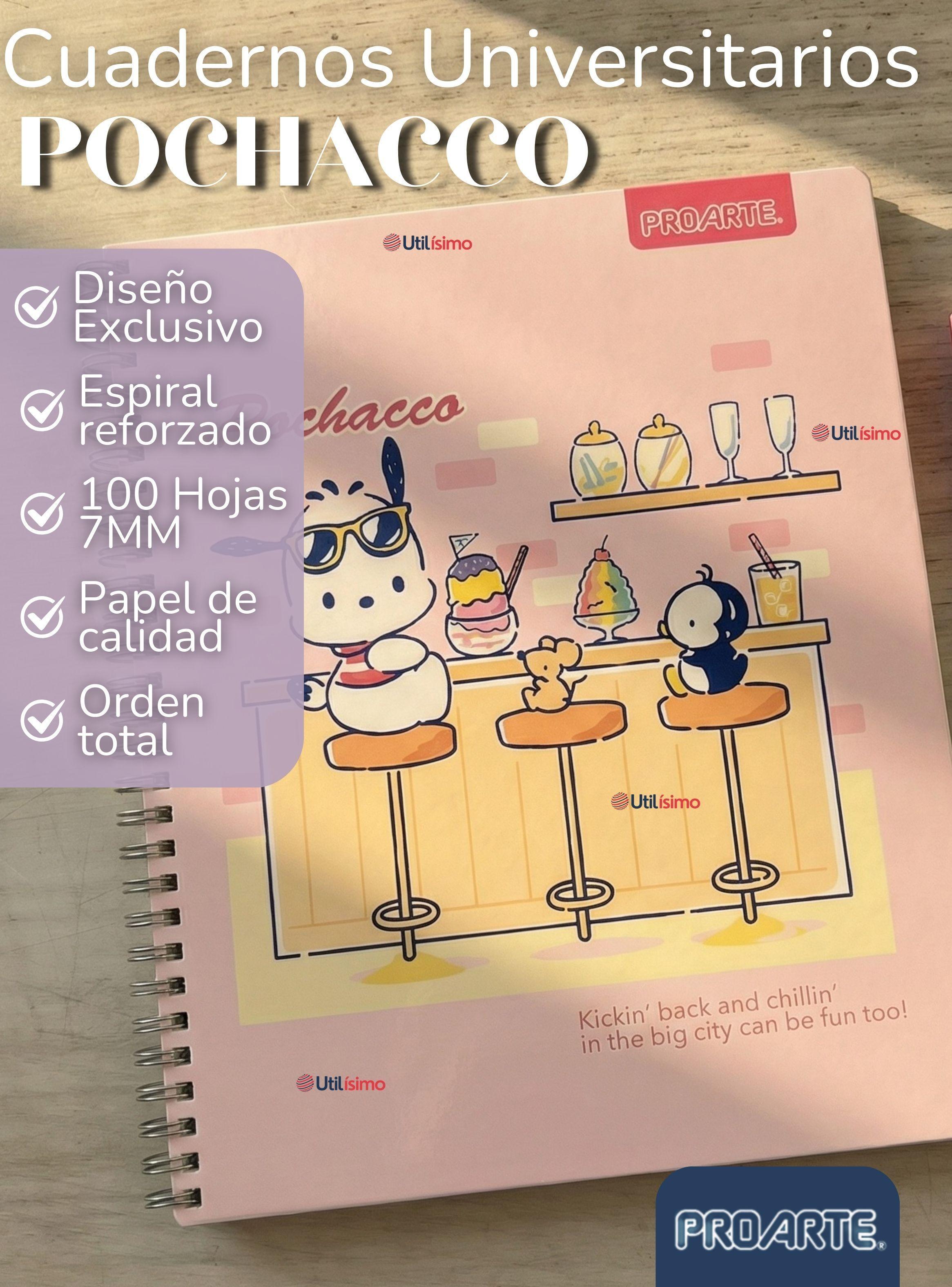 Pack 10 Cuadernos Universitarios Pochacco 100 Hojas Proarte 7mm Diseños Surtidos-2