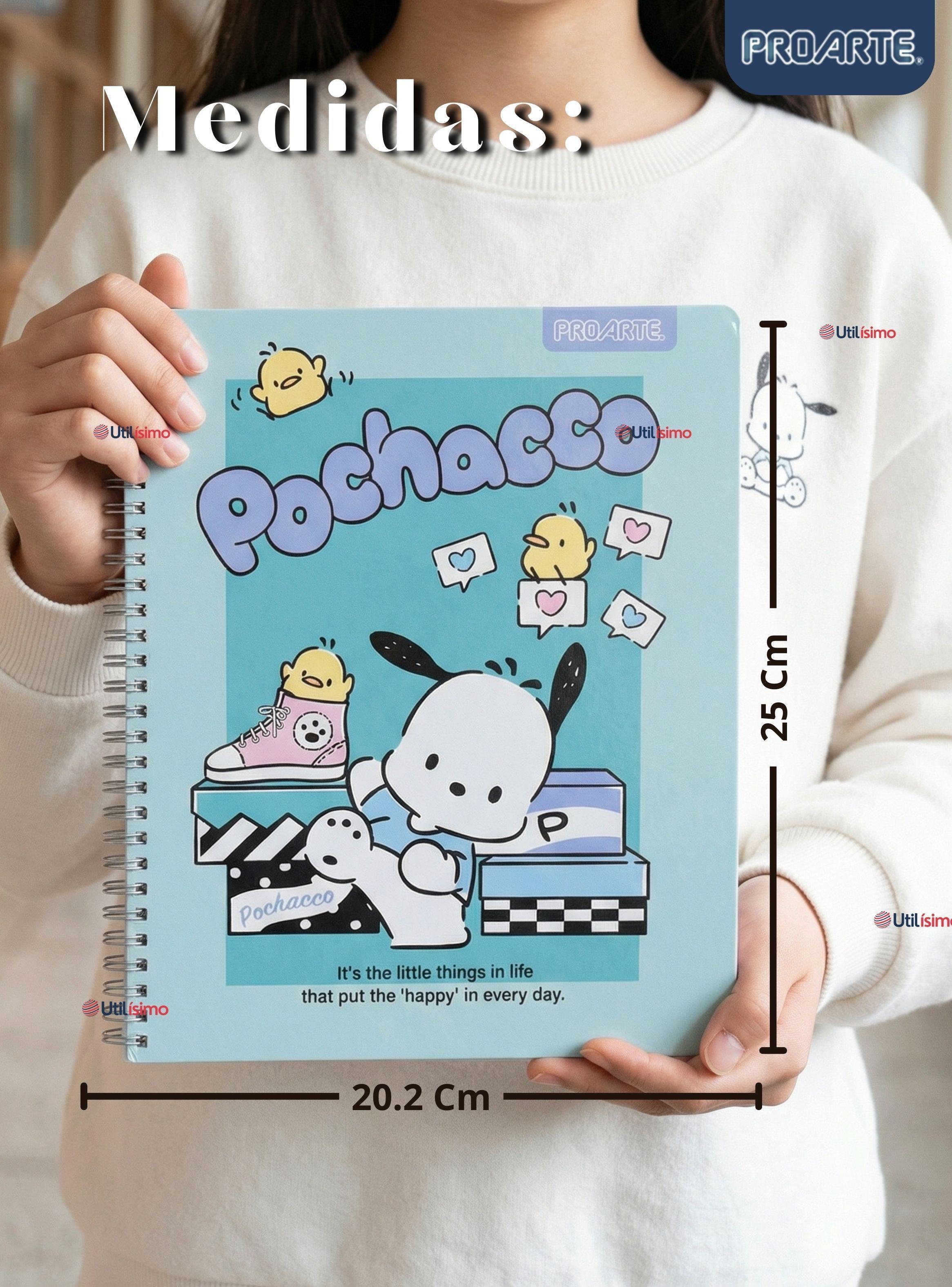 Pack 10 Cuadernos Universitarios Pochacco 100 Hojas Proarte 7mm Diseños Surtidos-3