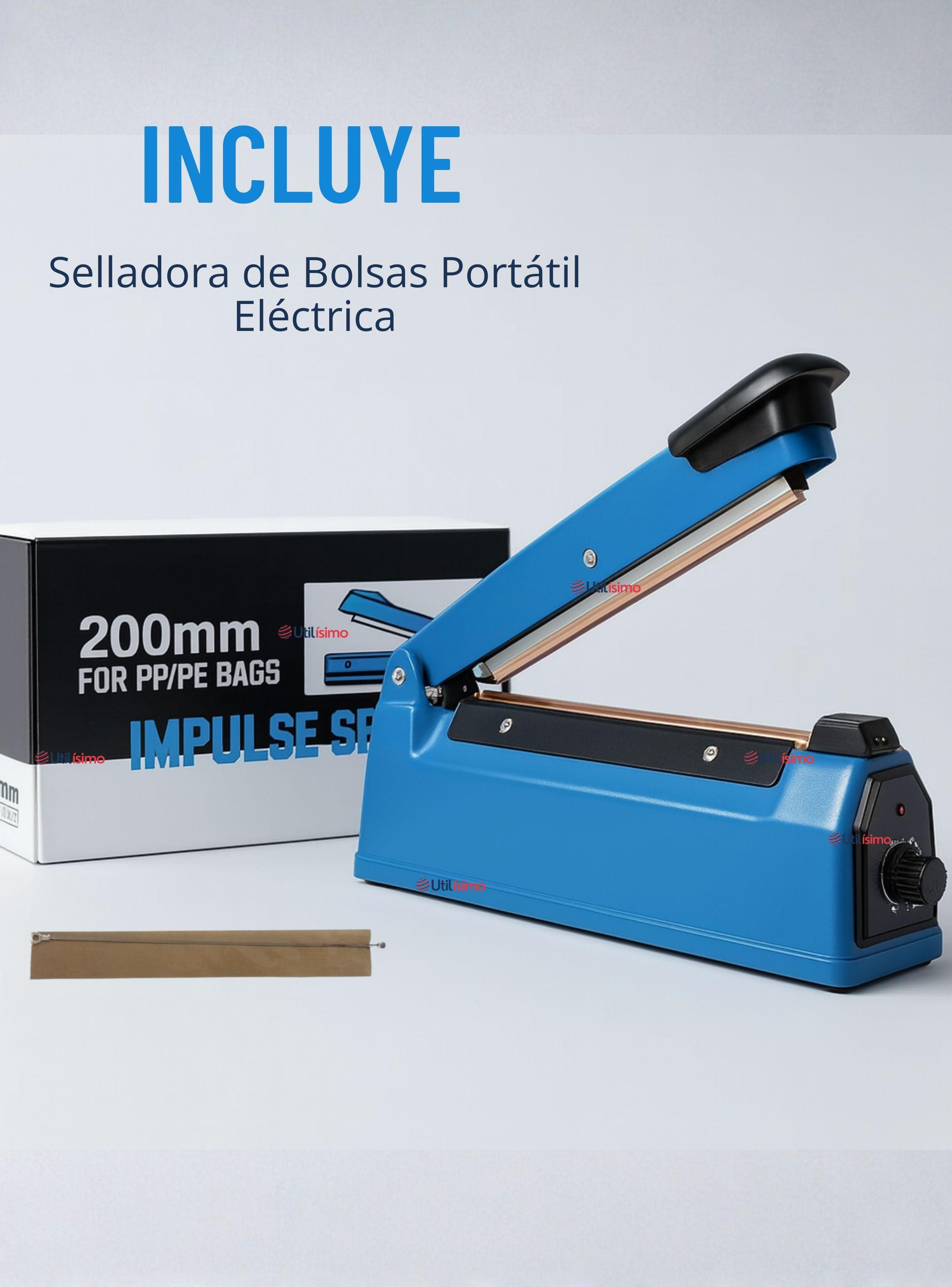Máquina Térmica Selladora Plastico 20cm Sellado Térmico Bolsas de Plástico-2
