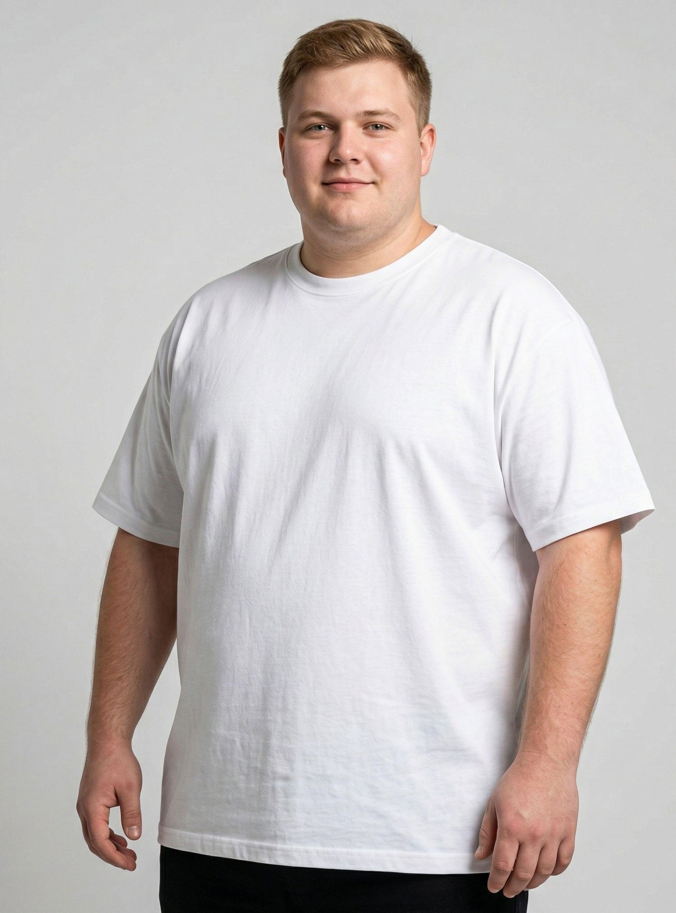 Camiseta Polera Algodón Primera Capa Manga Corta Color Blanco Hombre-0