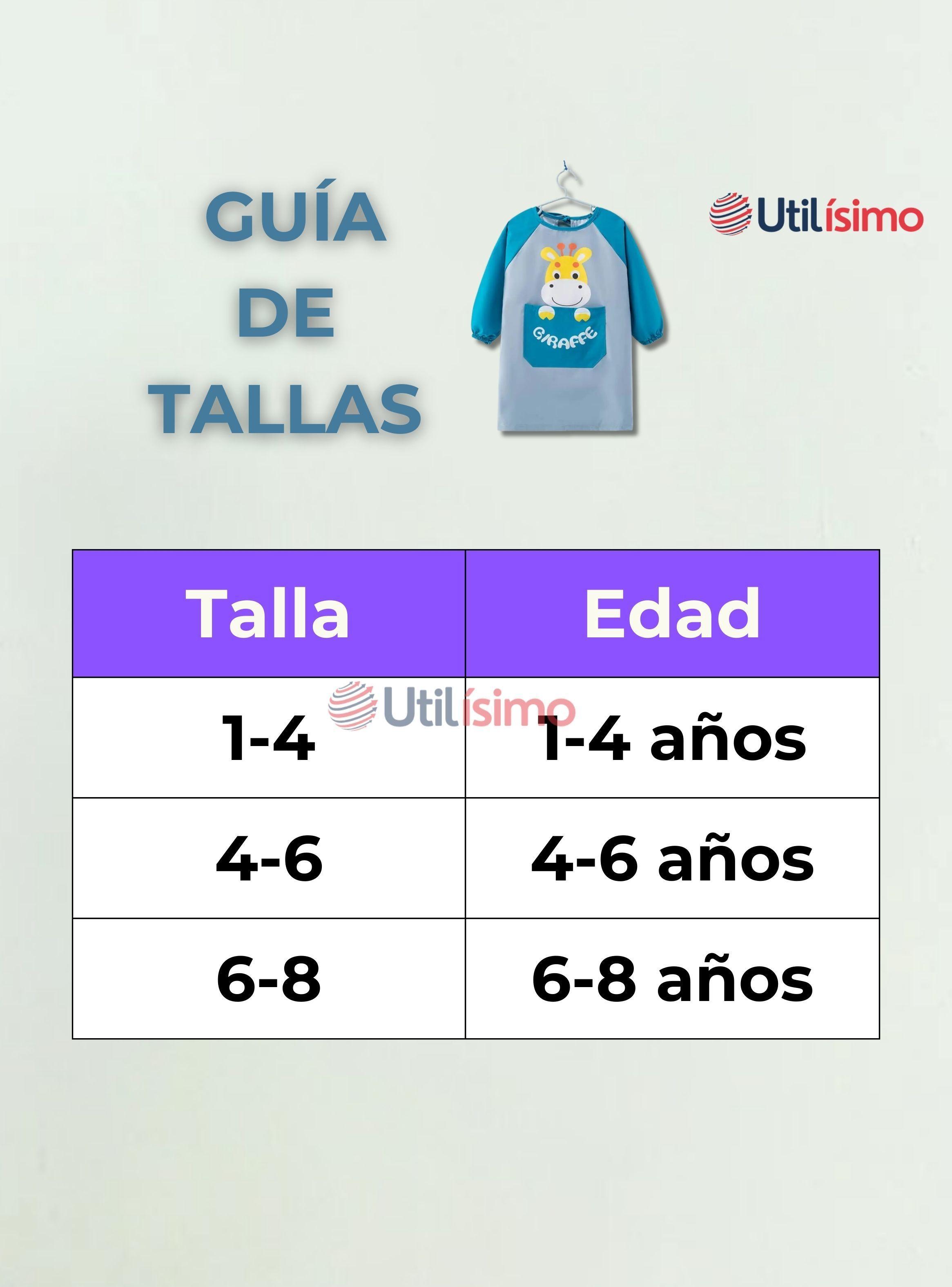 Delantal Infantil Niño Manga Larga Con Bolsillo Colores Surtidos-2