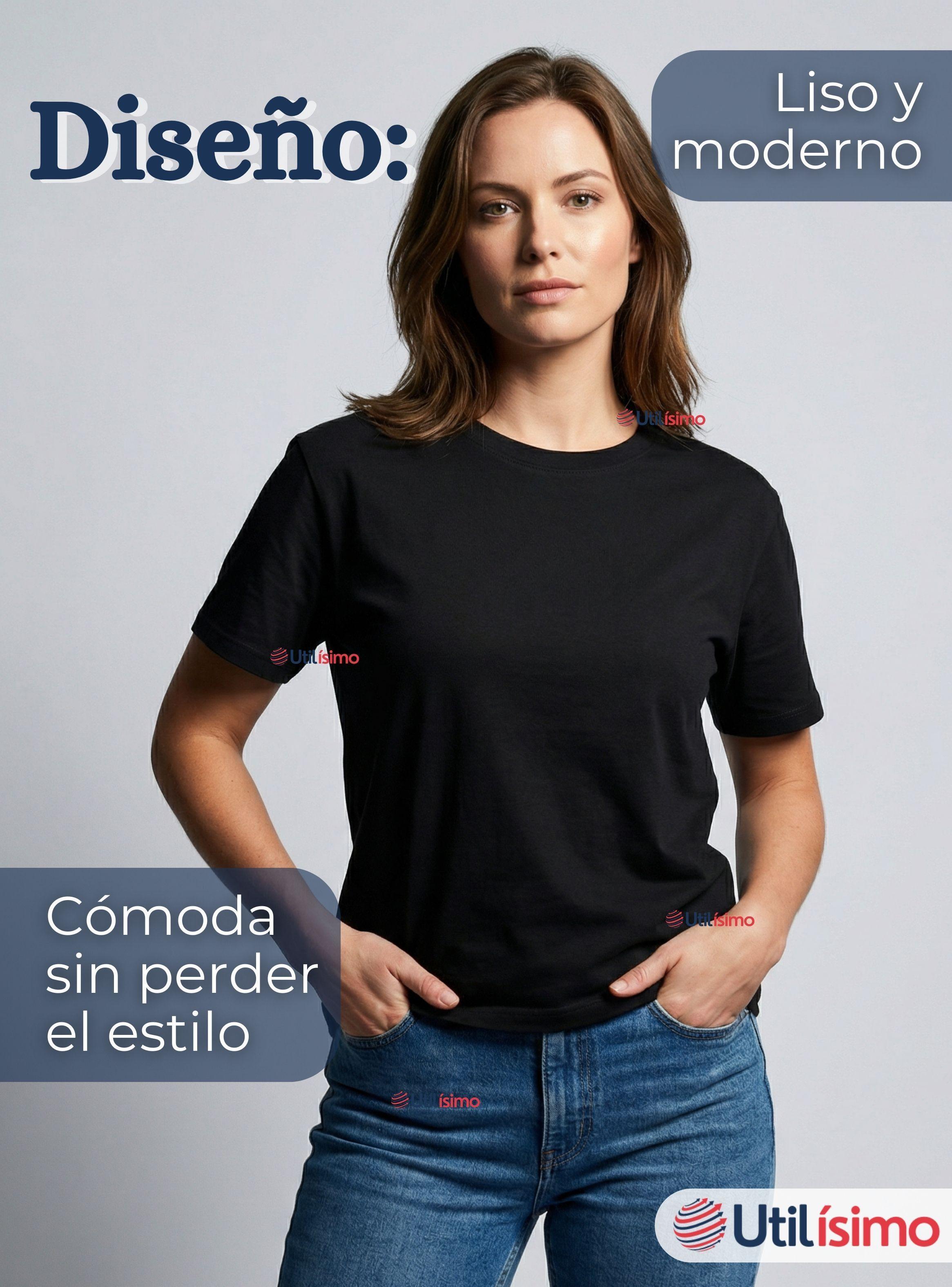 Pack 3 Camisetas Poleras 100% Algodón Básica Lisa Elástica para Mujer Colores Surtidos-6