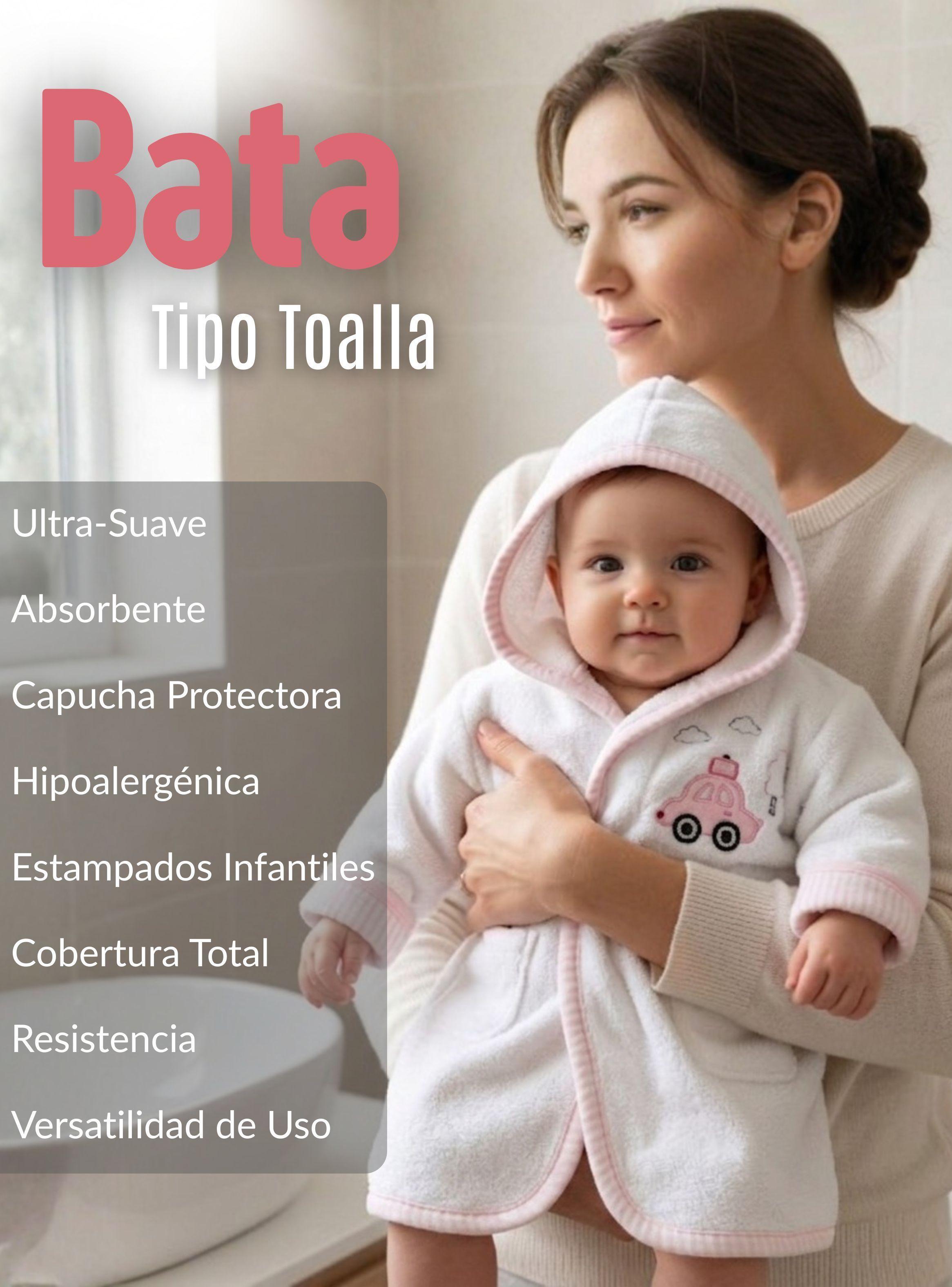 Bata de Baño Niña Toalla 100% Algodón Cobertura Completa Estampados Surtidos-4
