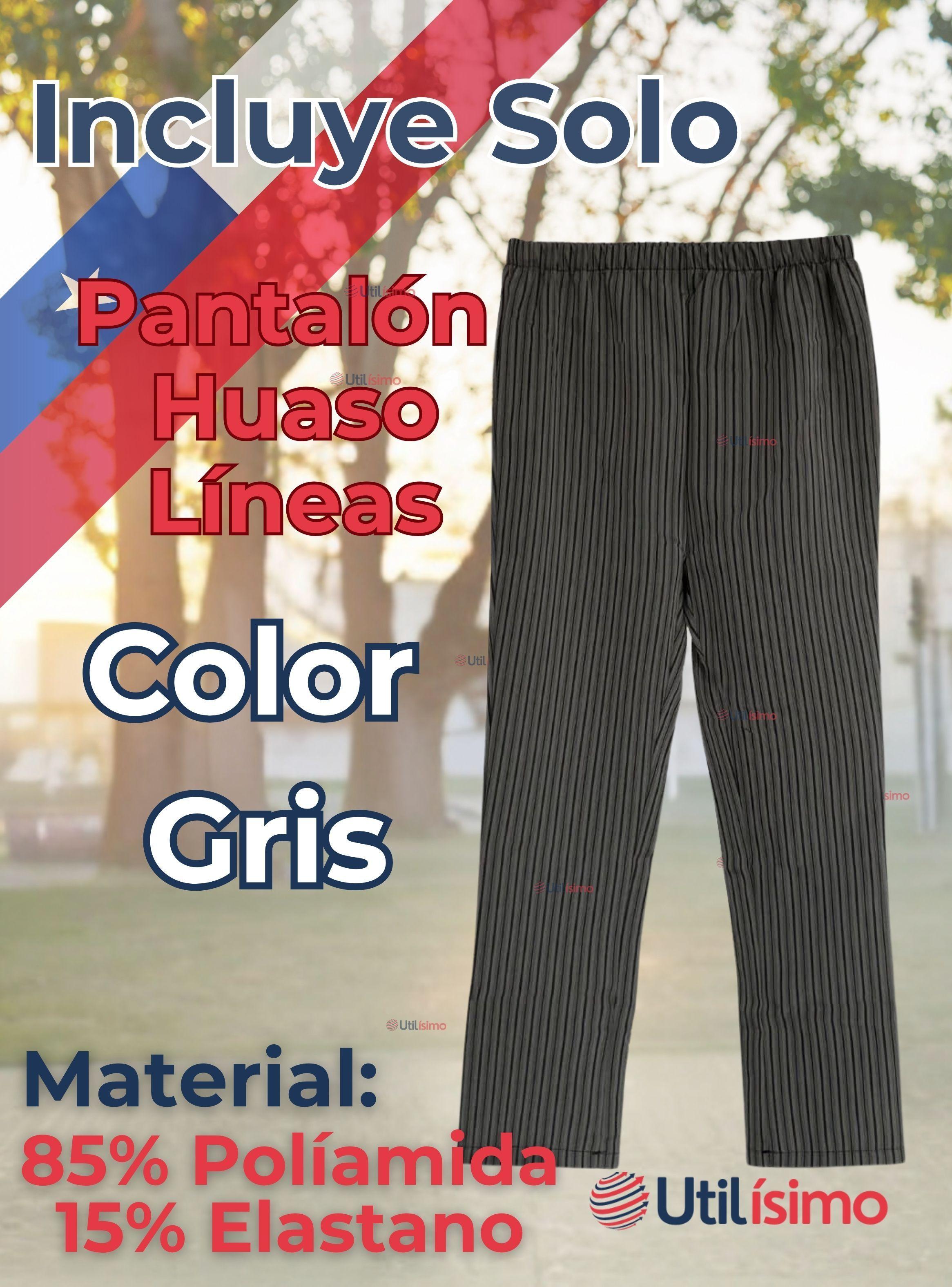  Pantalón Huaso Juvenil Gris con Rayas Fiestas Patrias-1