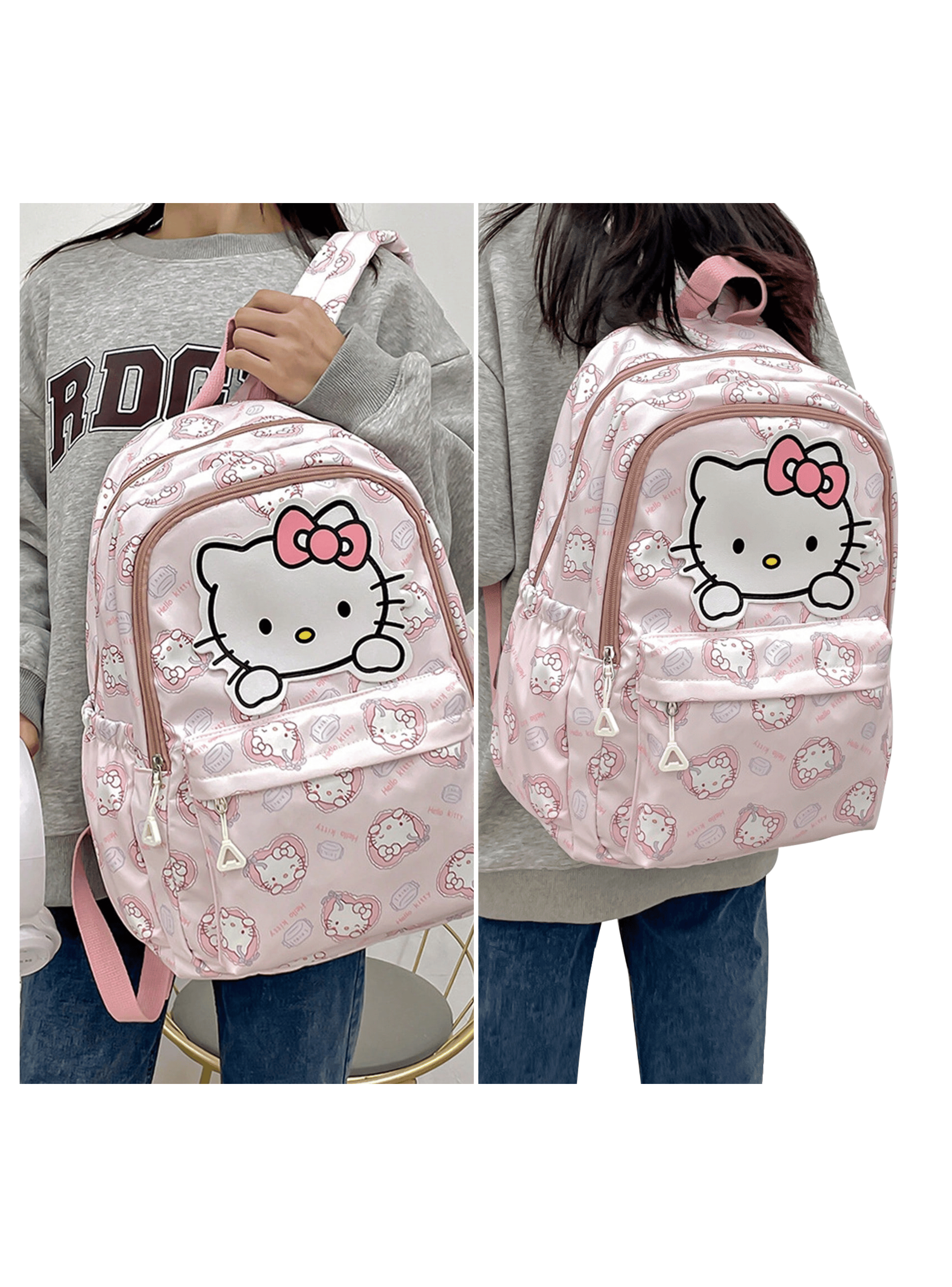 Mochila Sanrio Anime 43cm Juvenil y Escolar Hello Kitty-2