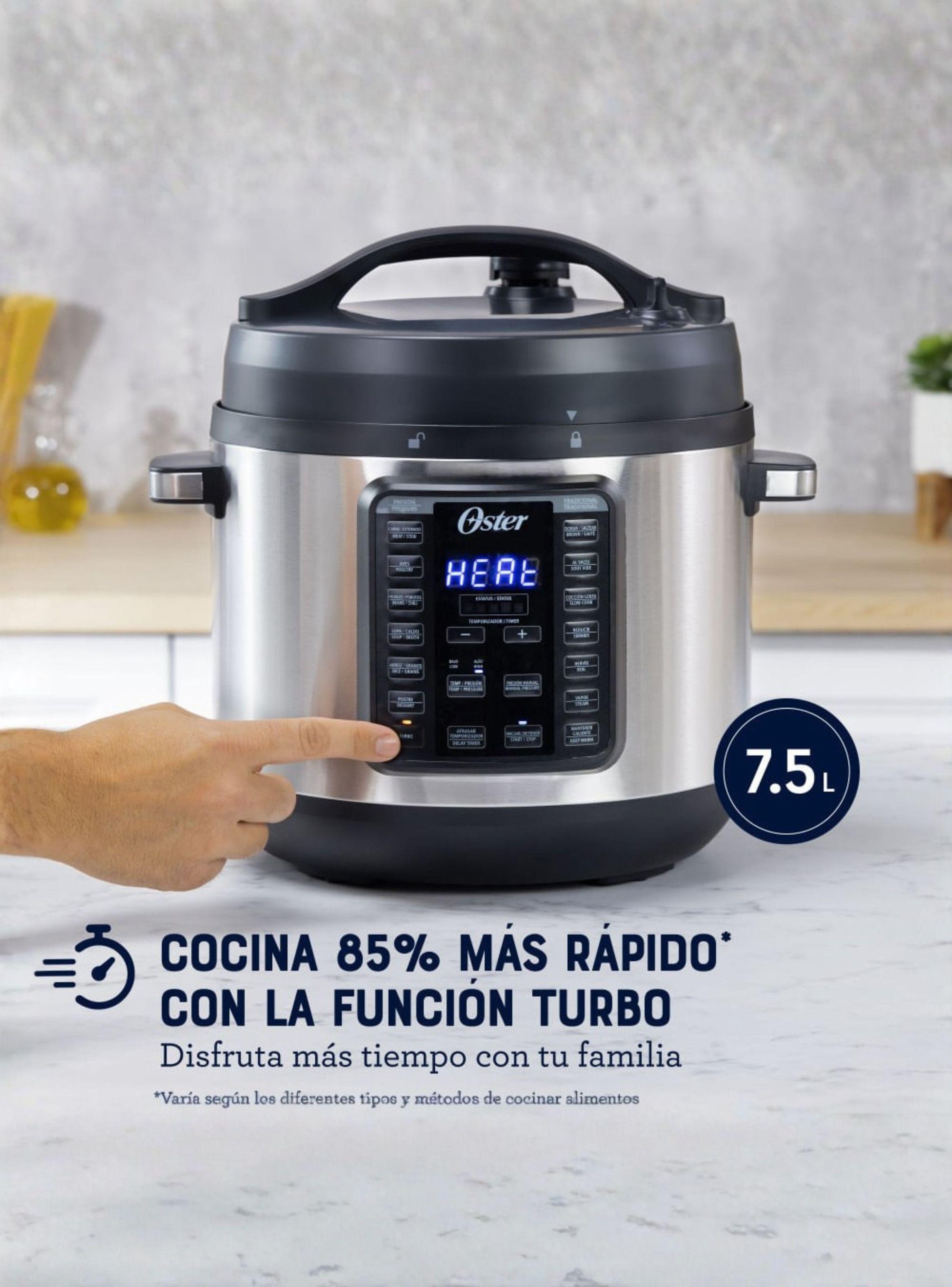 Oster Multiolla, Turbo 7.5 L Capacidad,14 Funciones, Recubrimiento DiamondForce, CKSTPCECT75DF-6
