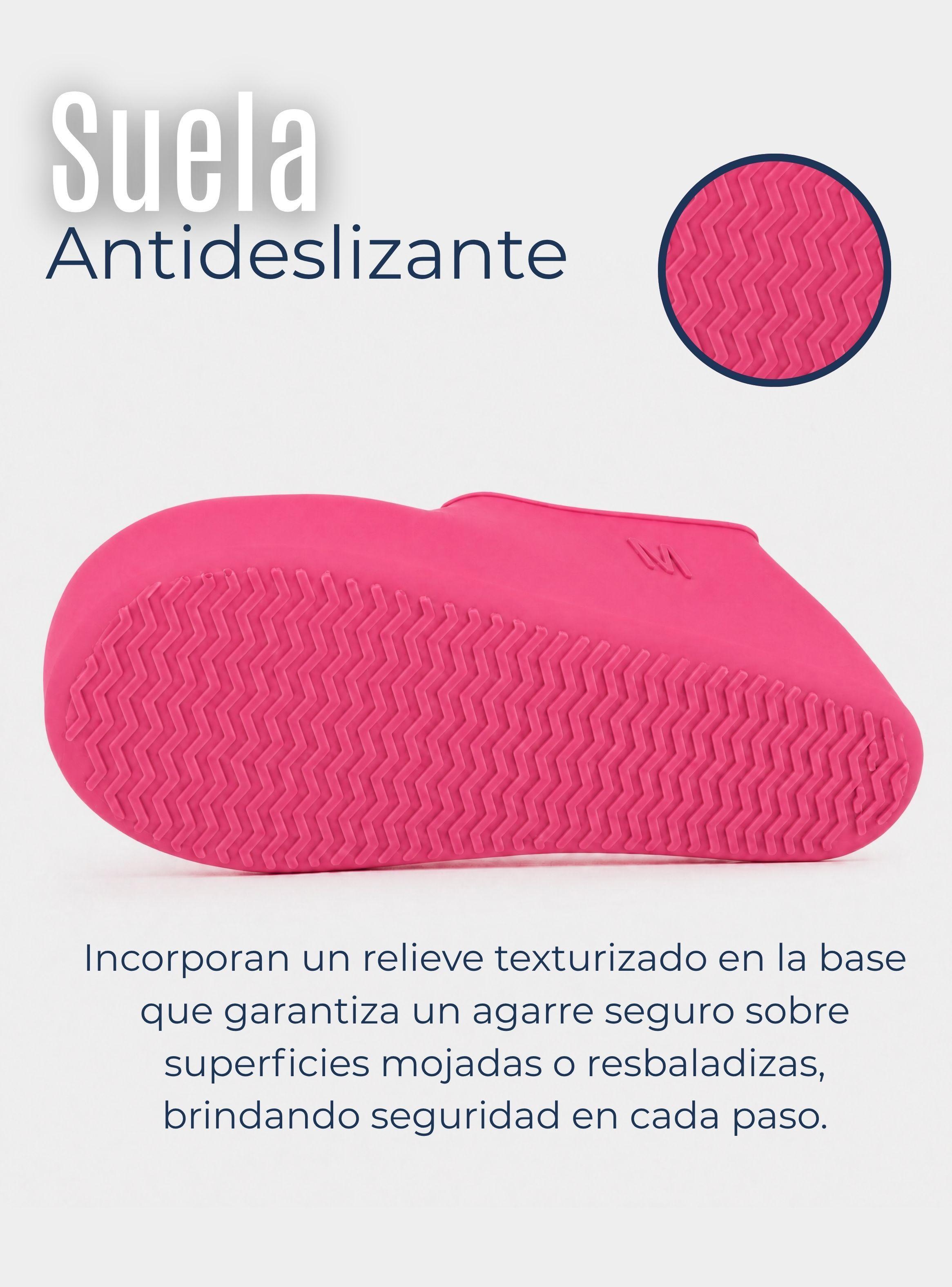 Pack 3 Pares Fundas Cubre Zapatos Rosado Impermeable Silicona Antideslizante Surtidas-5