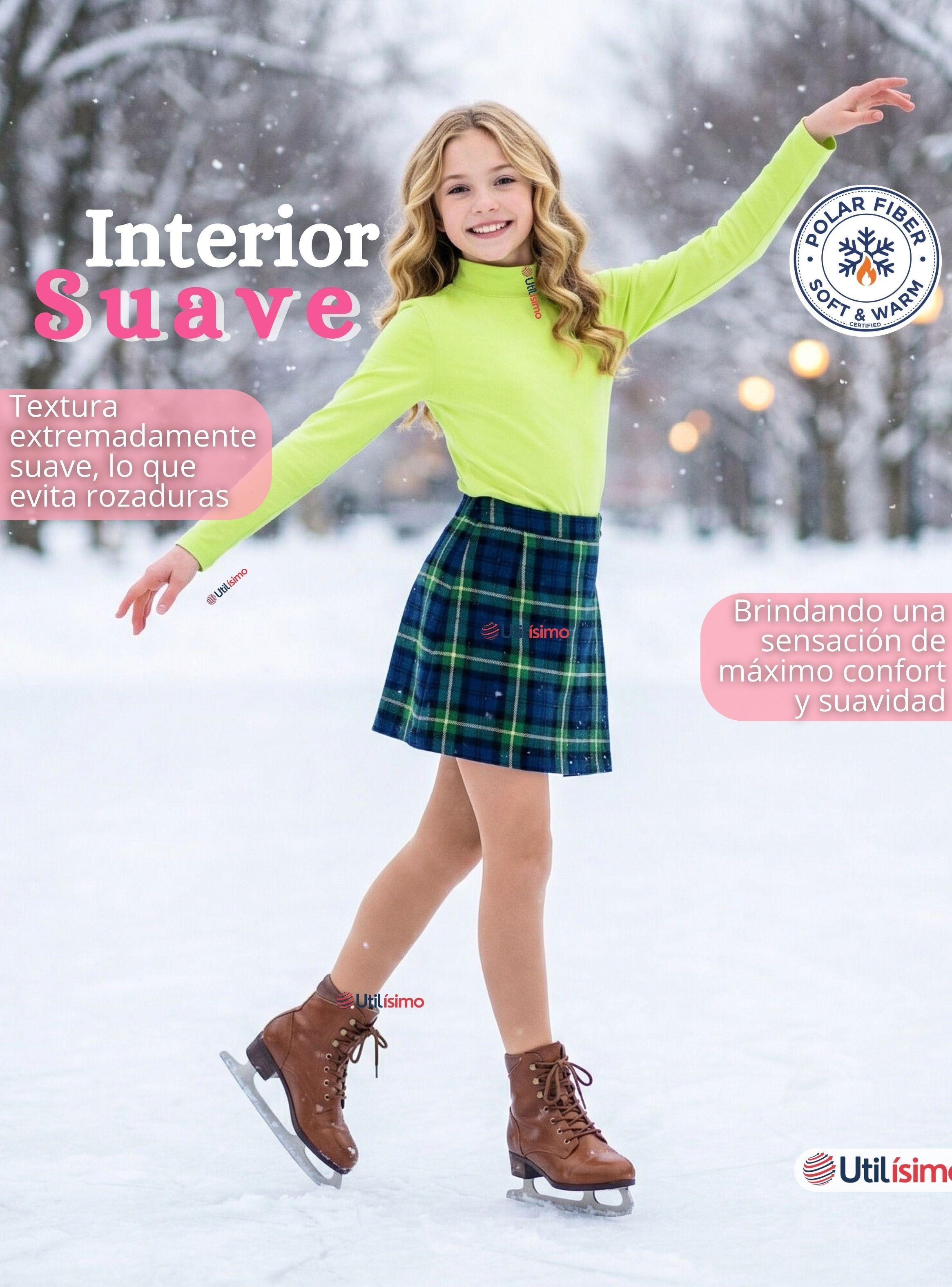 Pack 6 Poleras Camisetas Polar Primera Capa Cuello Beatle Mangas Largas Colores Surtido para Niñas-6