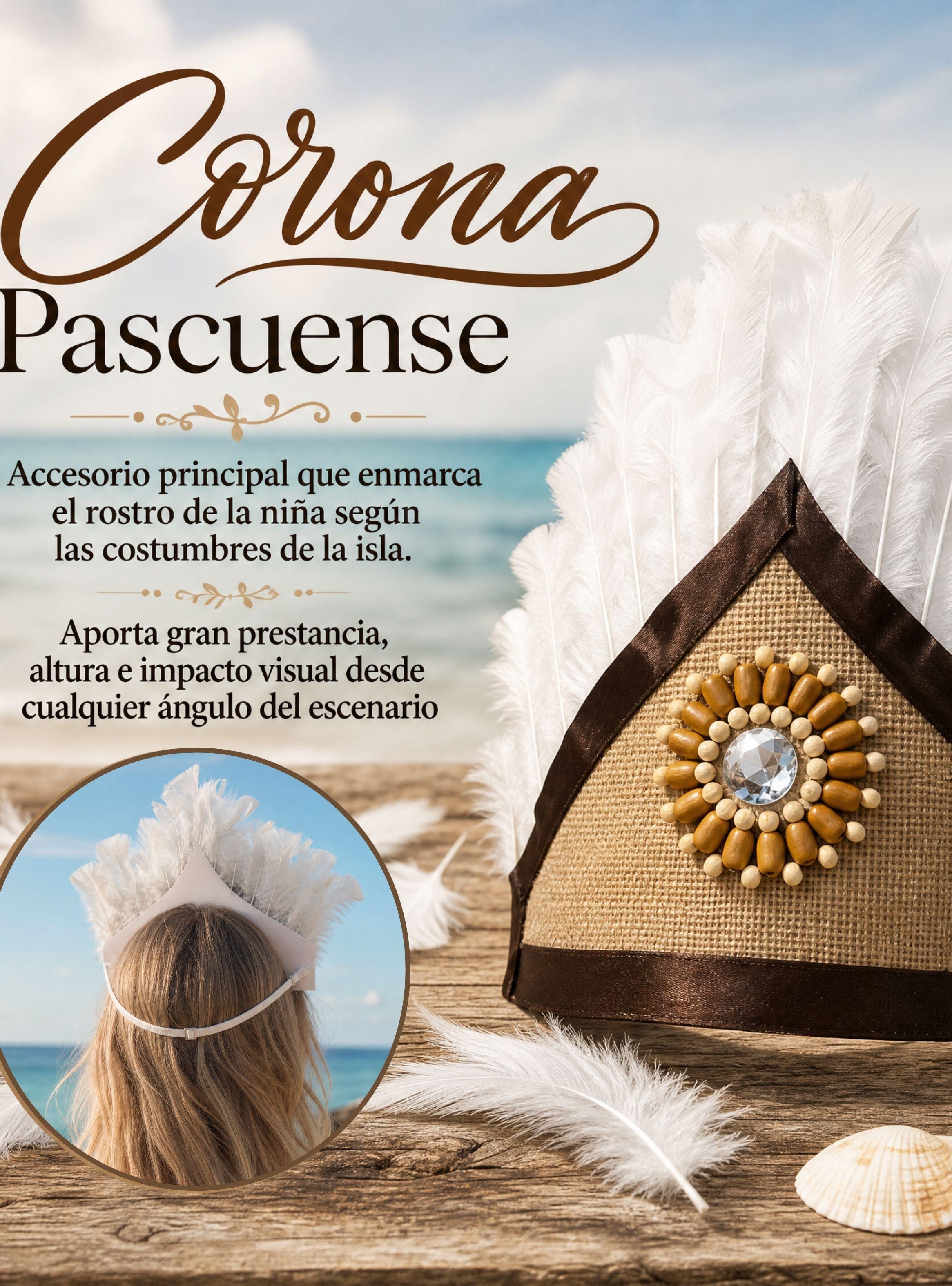 Traje Pascuense Blanco Con Plumas 3 Piezas Juvenil Típico Rapa Nui Fiestas Patrias-7