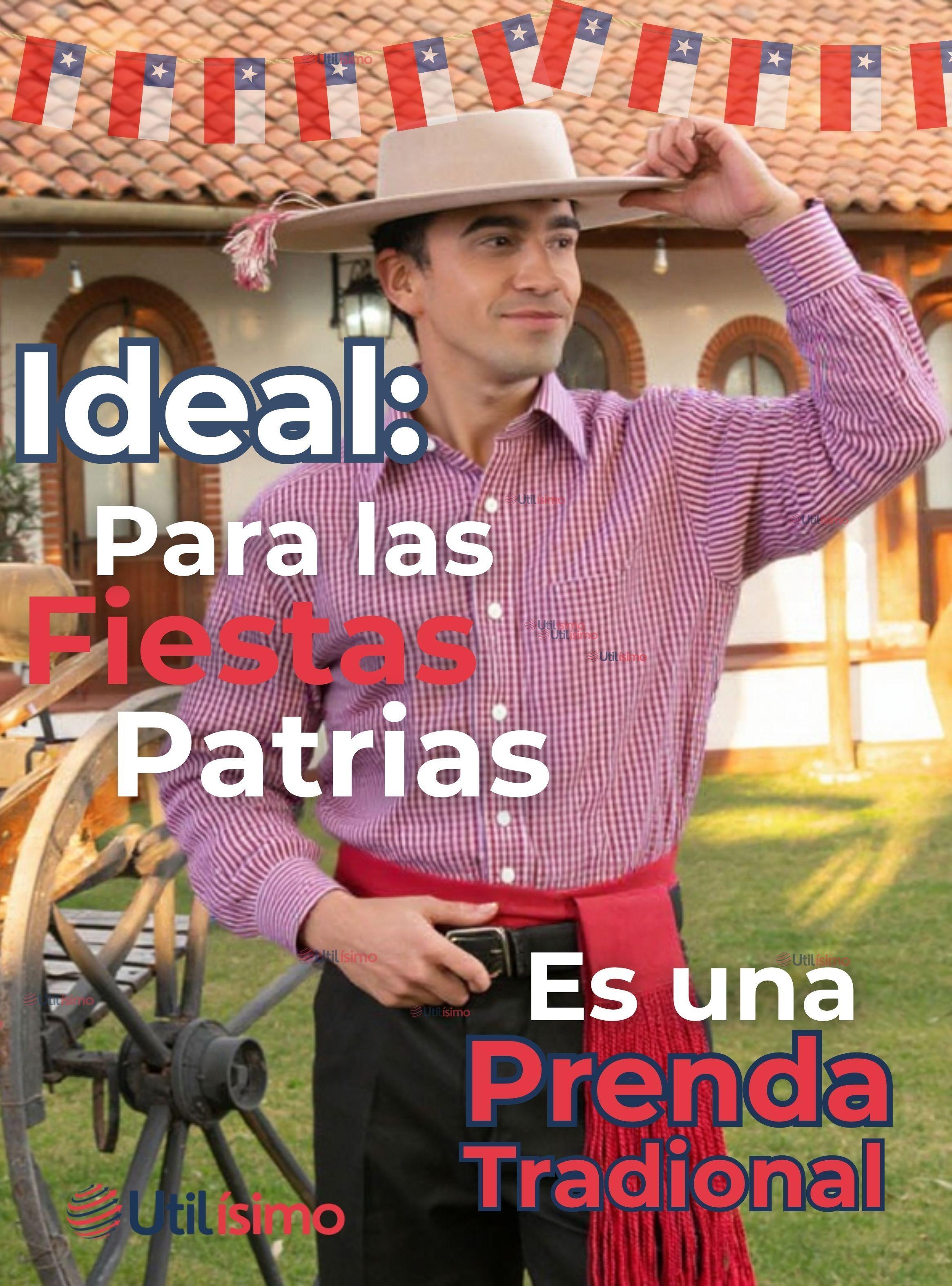 Camisa Huaso Cuadrillé Algodón Juvenil Color Rojo Fiestas Patrias-4
