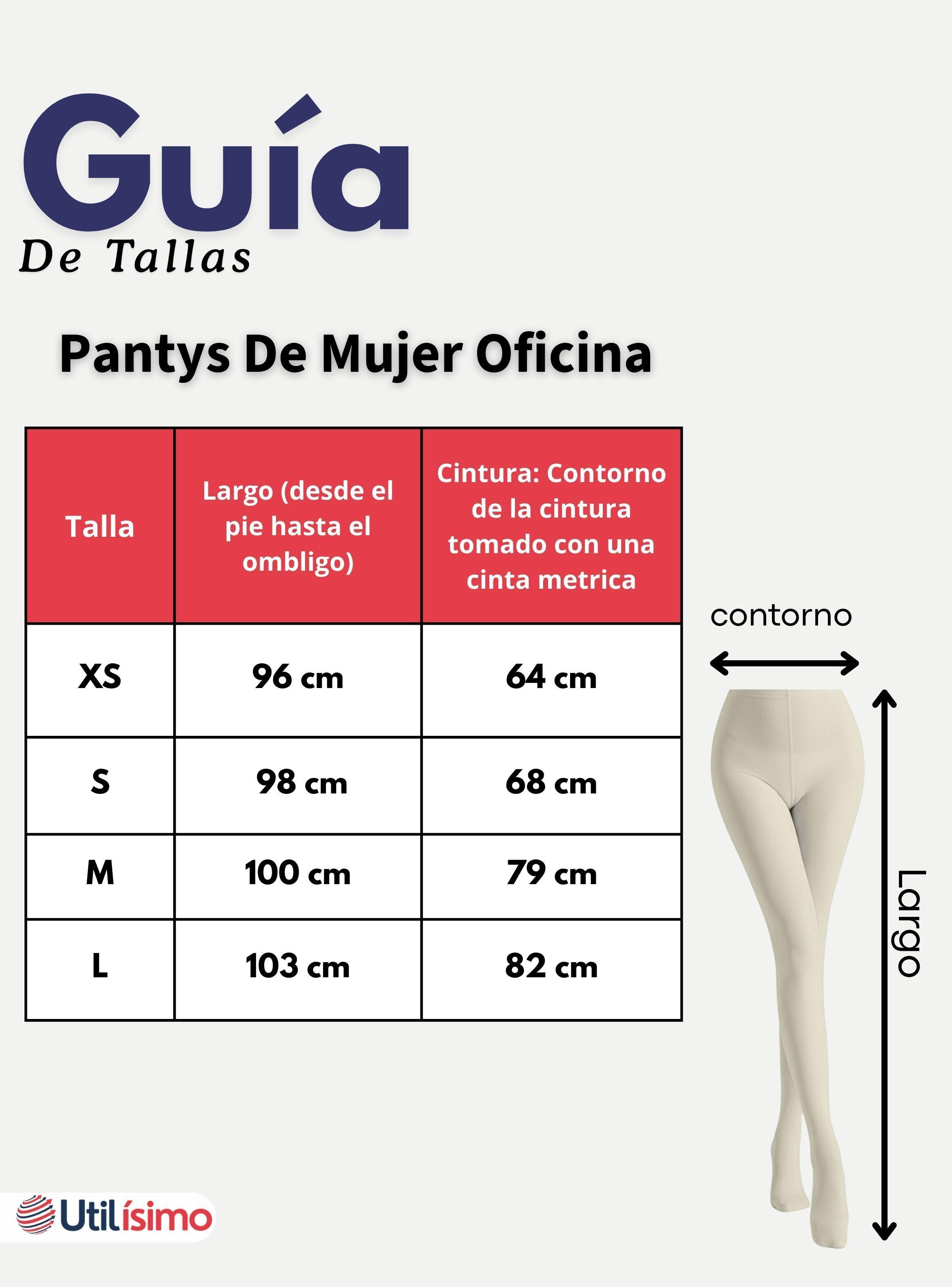 Pantys Semitransparentes Elasticadas Oficina Blanca-3
