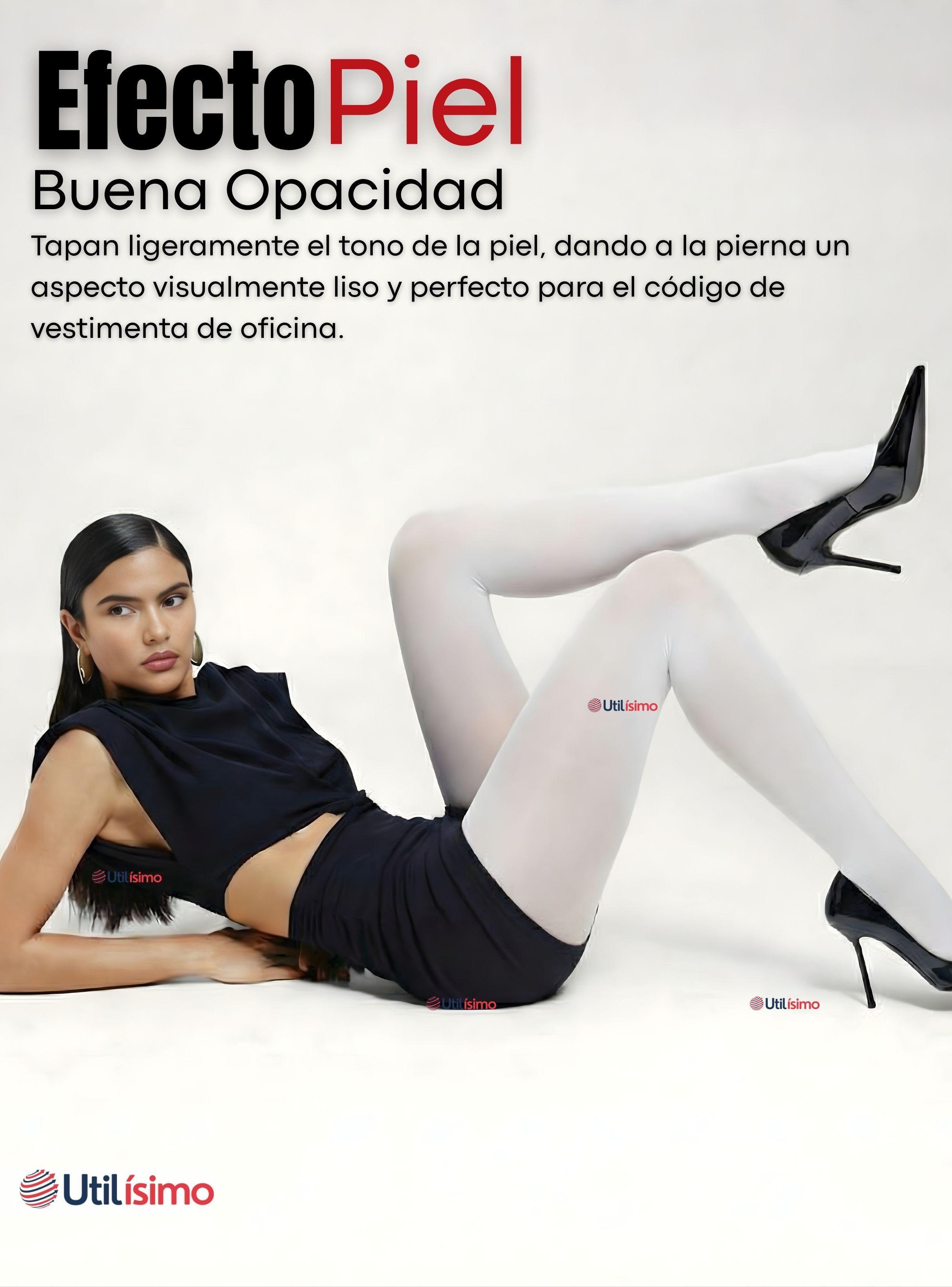 Pantys Semitransparentes Elasticadas Oficina Blanca-7