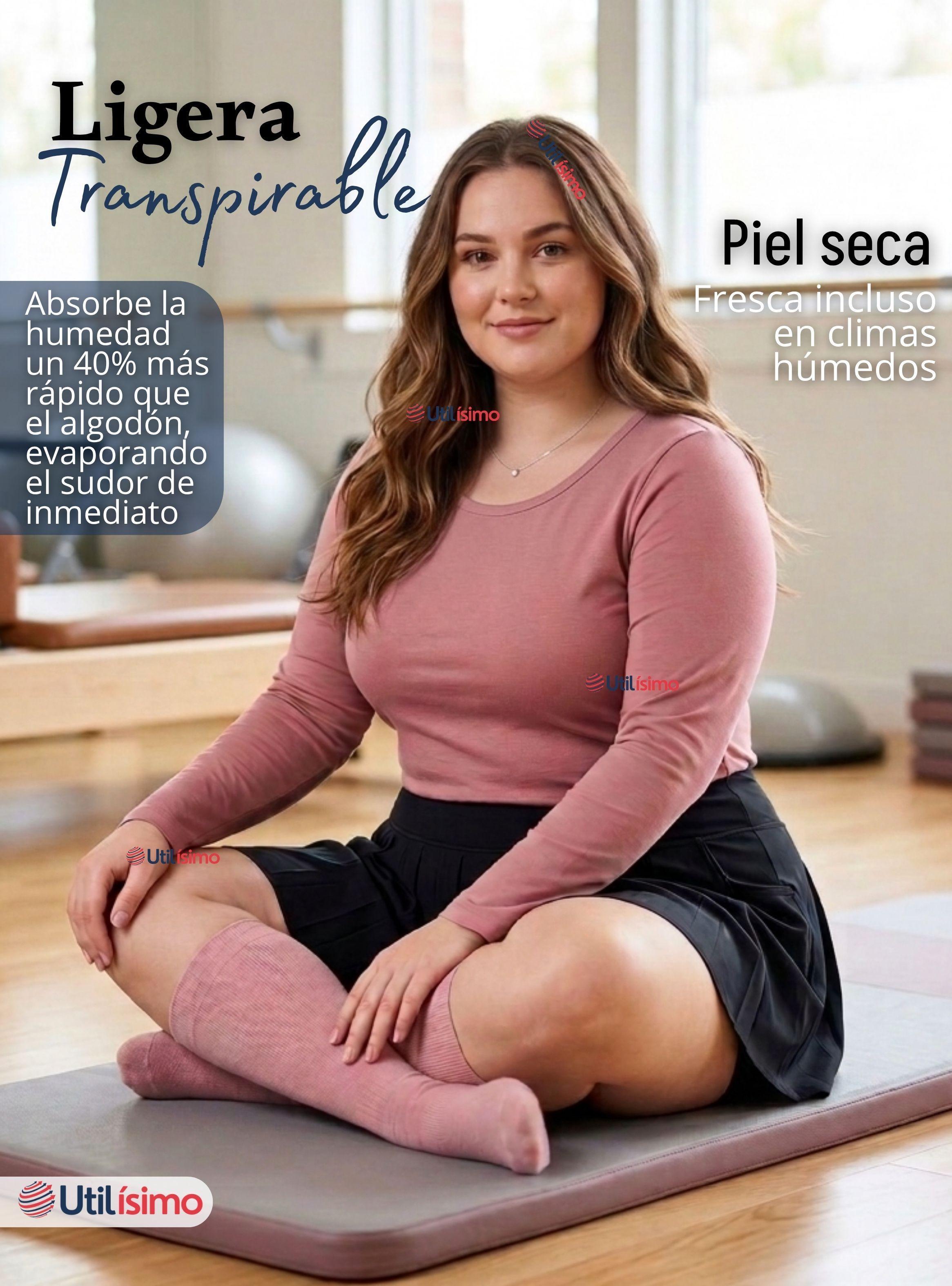 Pack 3 Camisetas Poleras Bambú Primera Capa Mangas Larga de Colores Surtidos Mujer-6