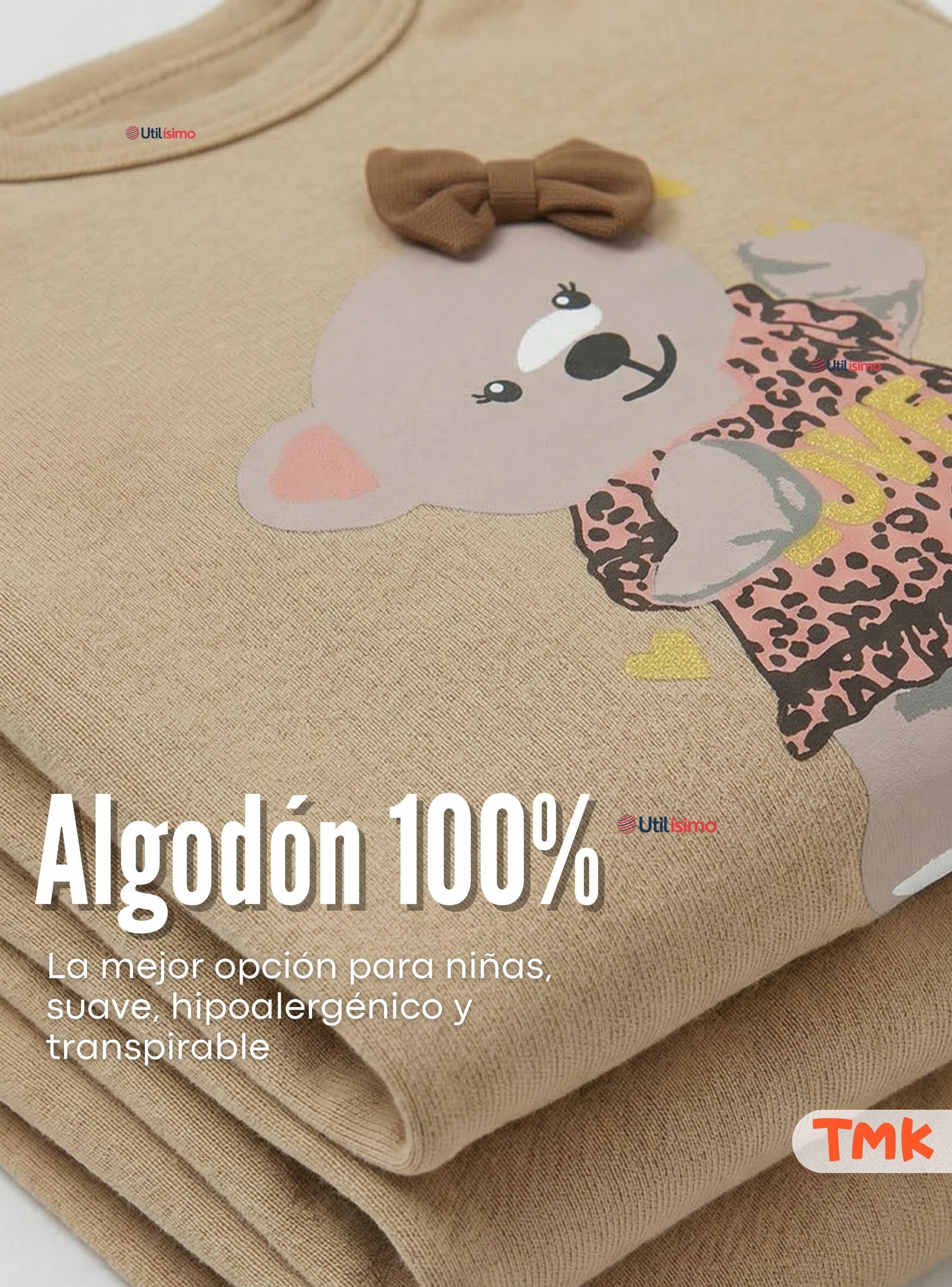 Pack 5 Bodys Manga Larga 100% Algodón Bebé Niñas Sweet and Wild-4