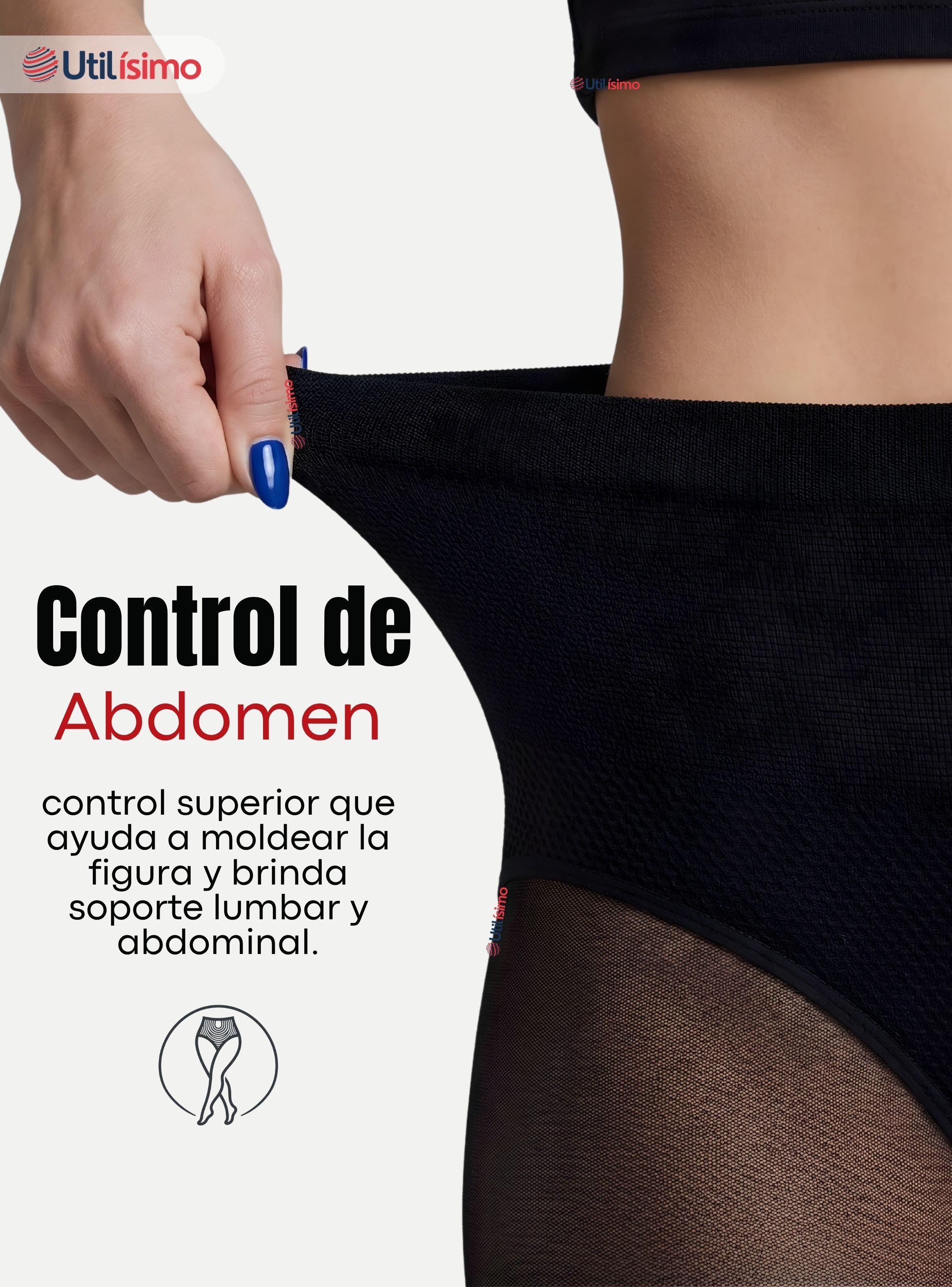 Pack 6 Calzas Pantys Efecto Piel Con Faja de Polar Térmica Elasticada-7