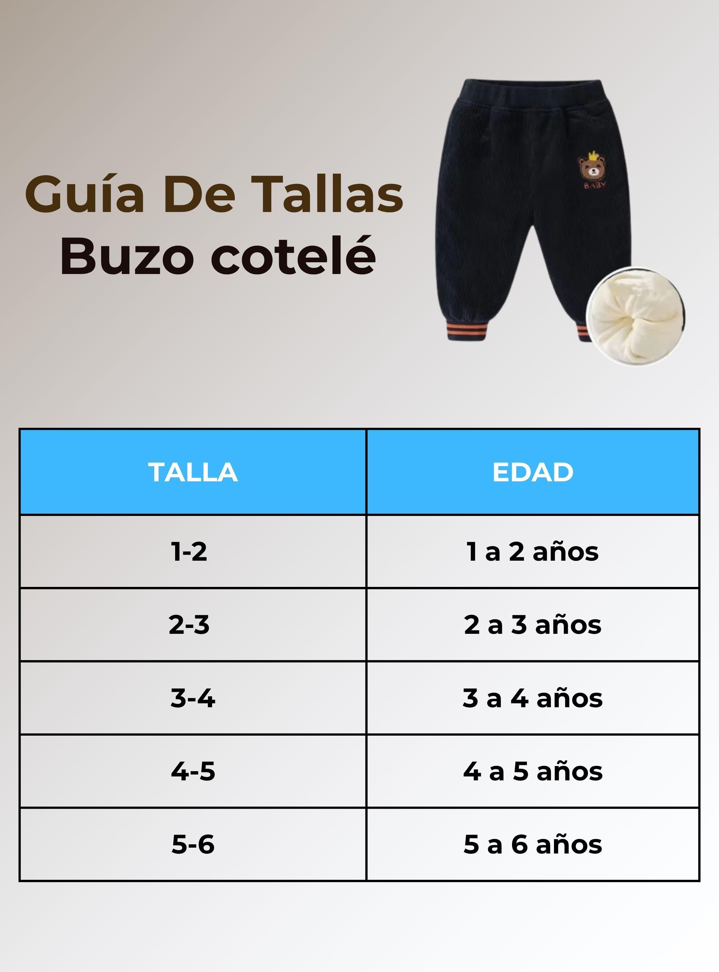 Buzo Cotelé forrado en Polar Niño Negro-2