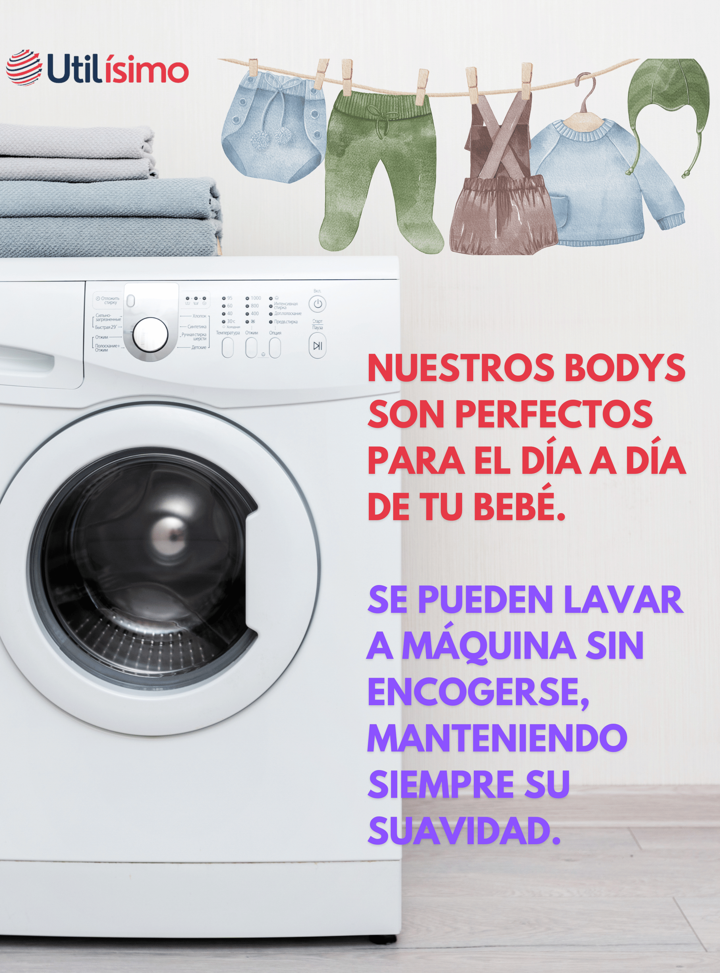 Pack 5 Bodys Bebé Niño Manga Larga Tedmimak 100% Algodón Racoon Wild-4