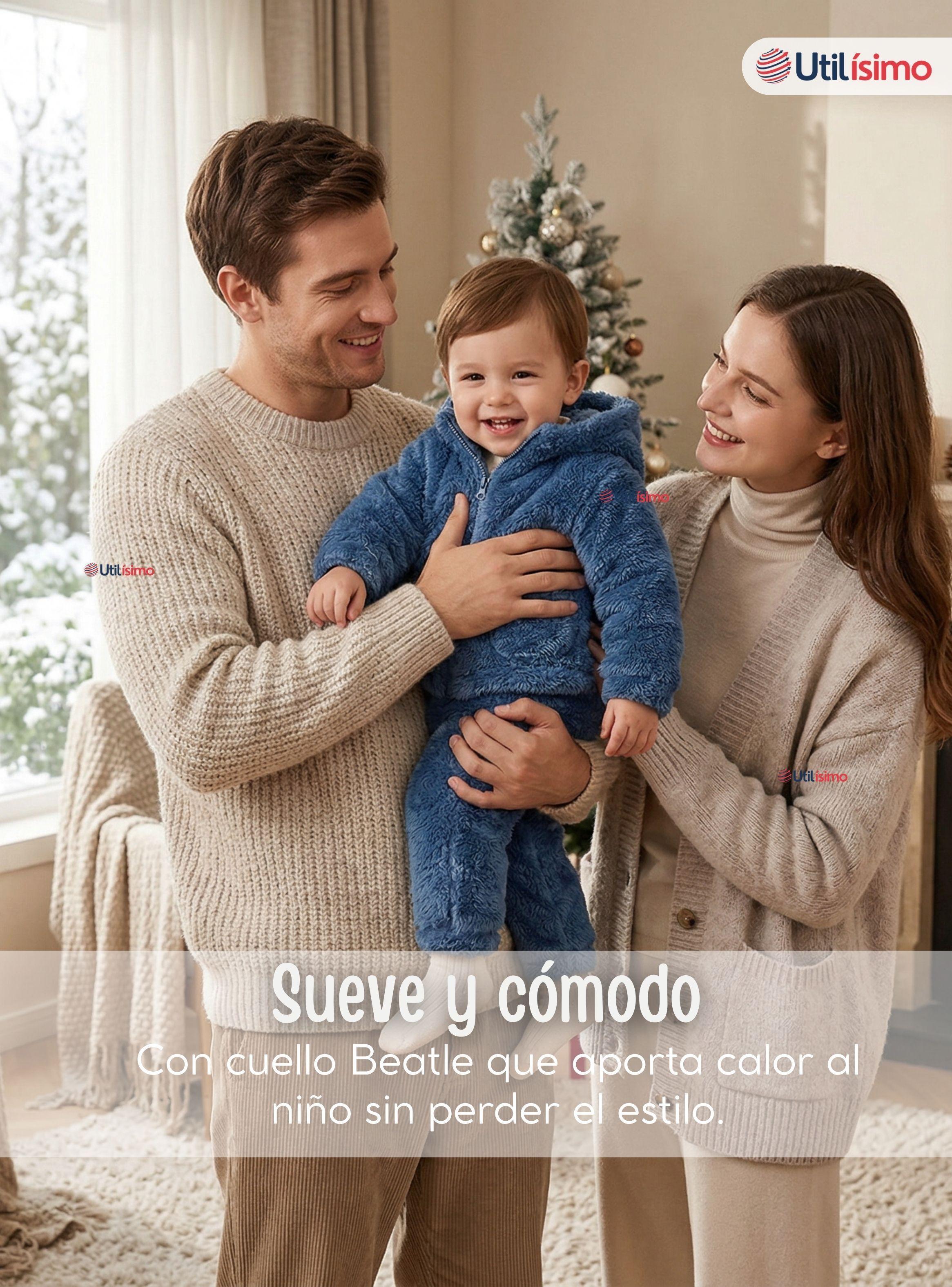 Conjunto 2 Piezas Buzo Polerón Pantalón Bebe Niño de Poliéster Blue-7