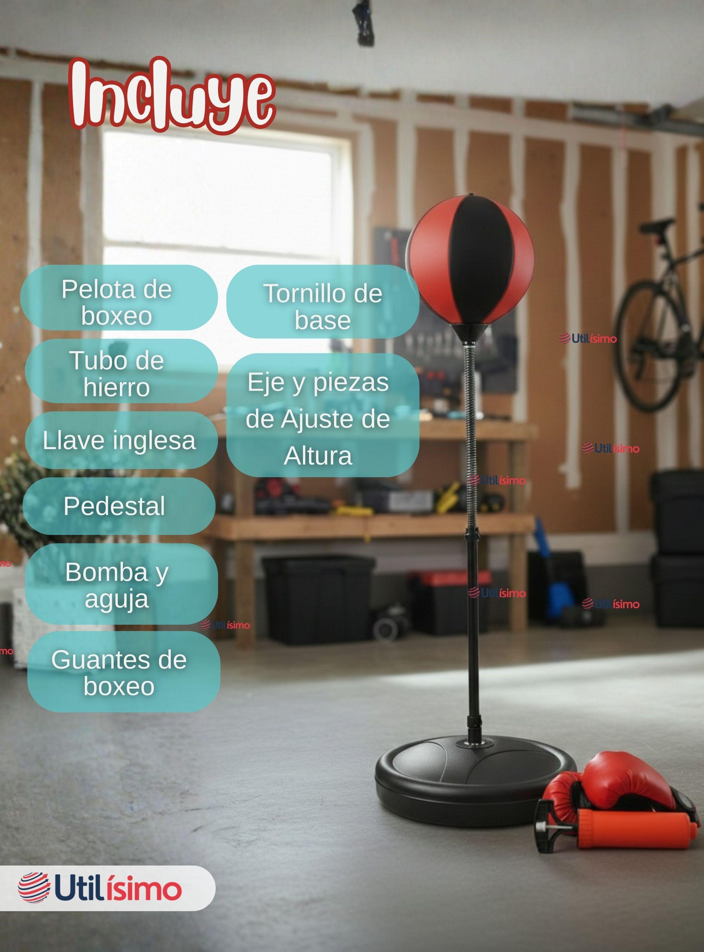 Set de Boxeo Punching Ball con Altura Ajustable Guantes y Bomba para Niños-3