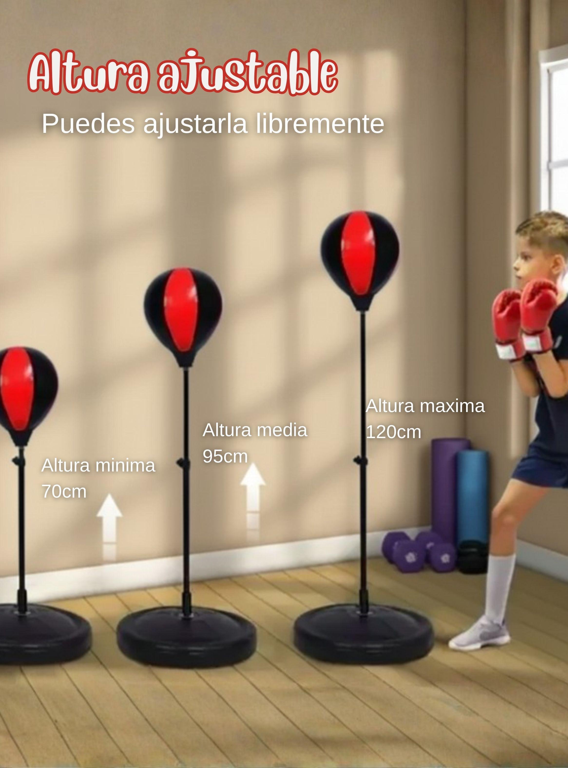 Set de Boxeo Punching Ball con Altura Ajustable Guantes y Bomba para Niños-5