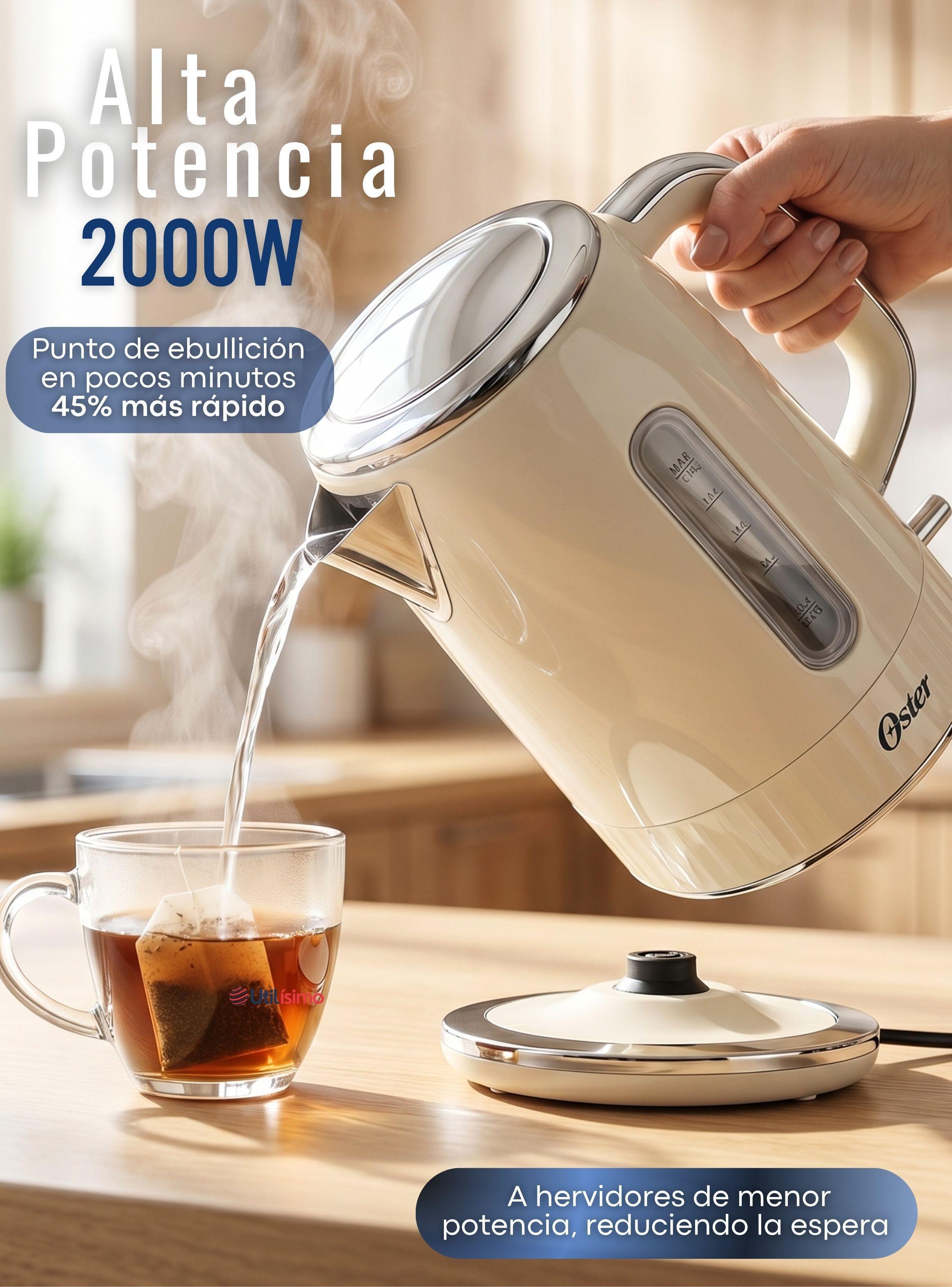 Hervidor Eléctrico Oster® de 1.7 Litros Para Té Café E Infusiones BVSTKT8107OM-052-5