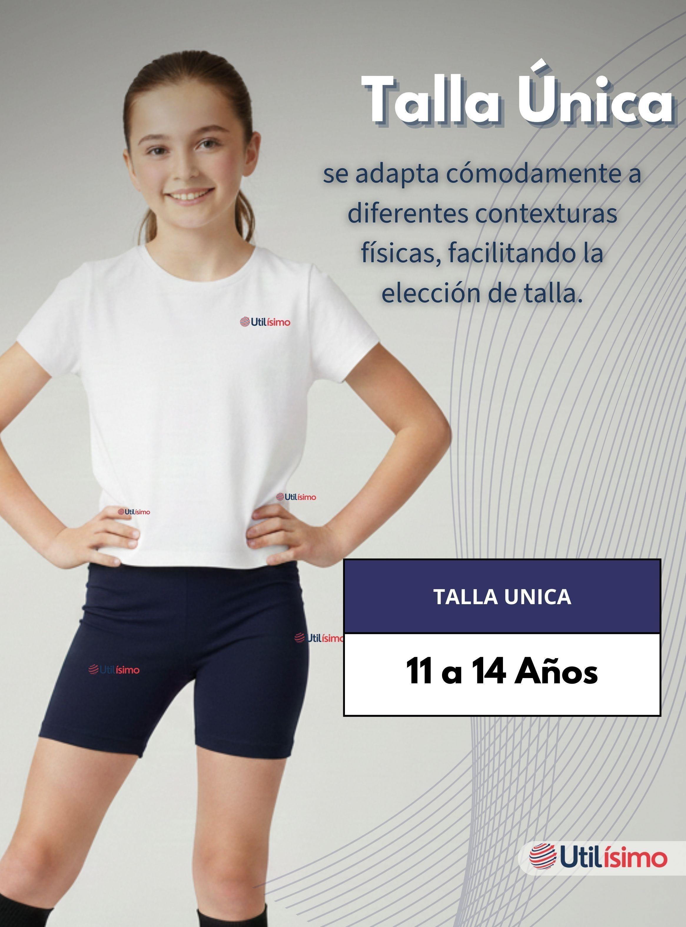Pack 6 Calzas Cortas Escolar Pata Deportivas para Niña y Juvenil Color Azul-4
