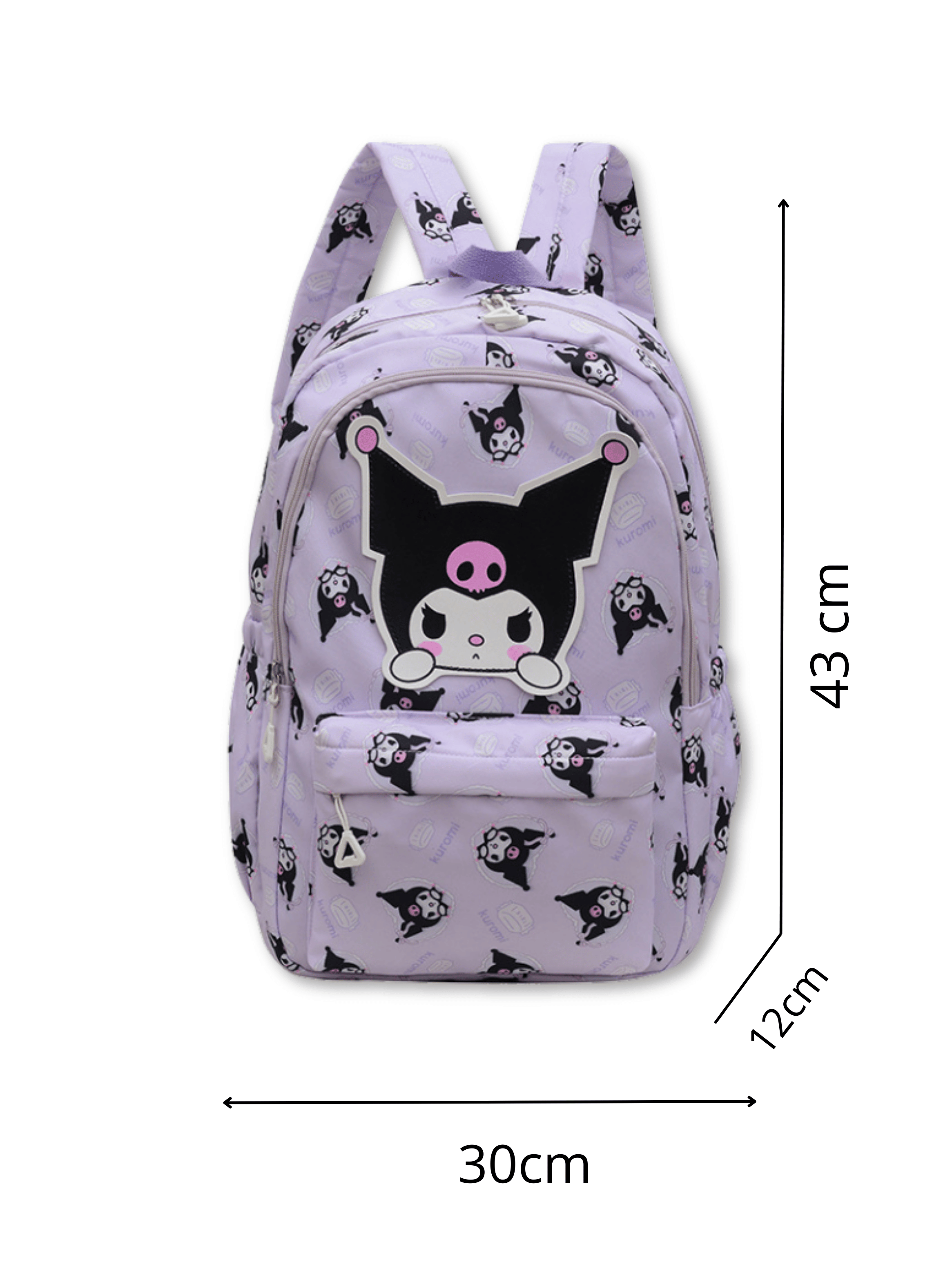 Mochila Sanrio Anime 43cm Juvenil y Escolar Kuromi-1