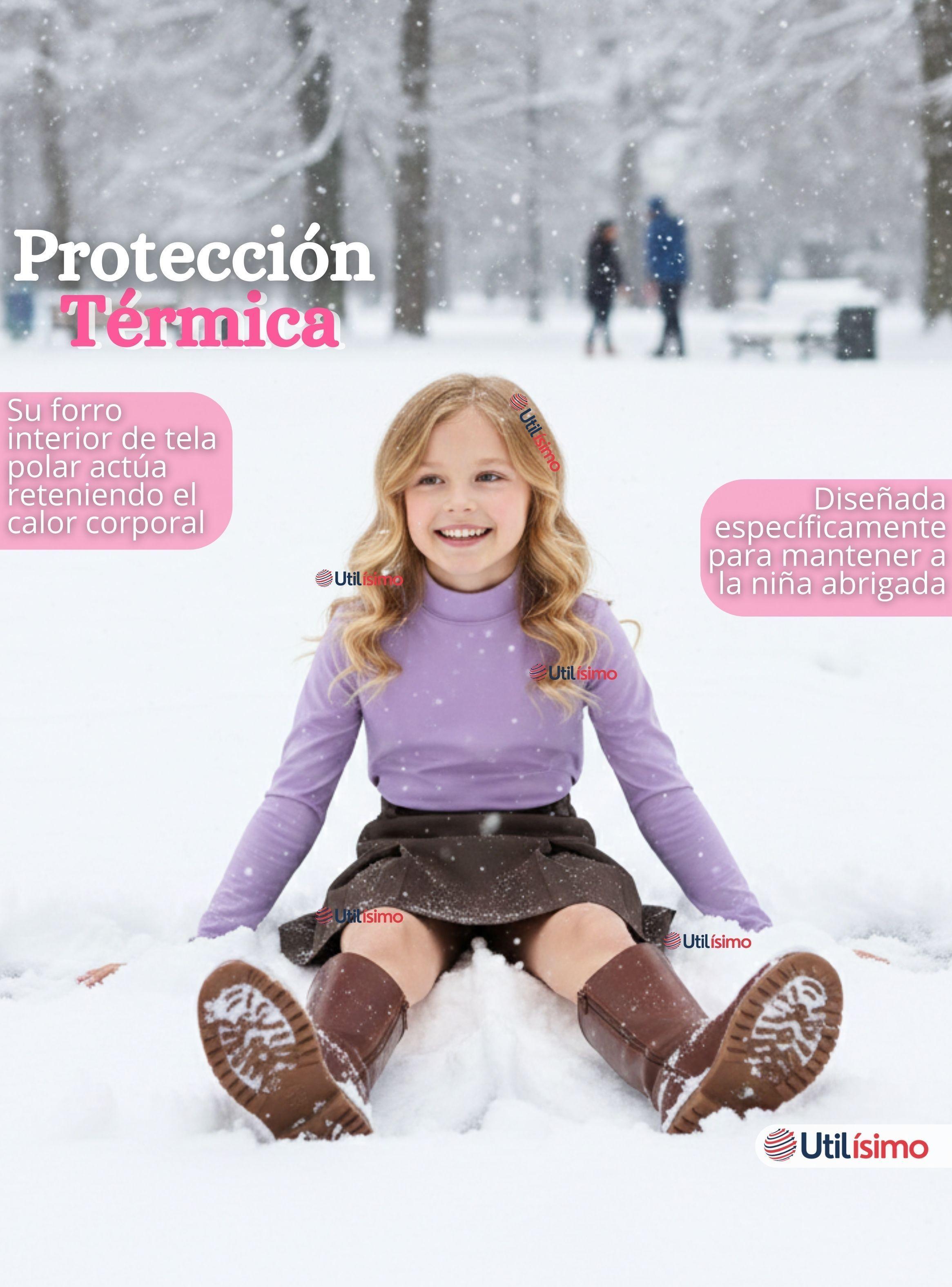 Pack 6 Poleras Camisetas Polar Primera Capa Cuello Beatle Manga Larga Colores Surtido Niñas-4