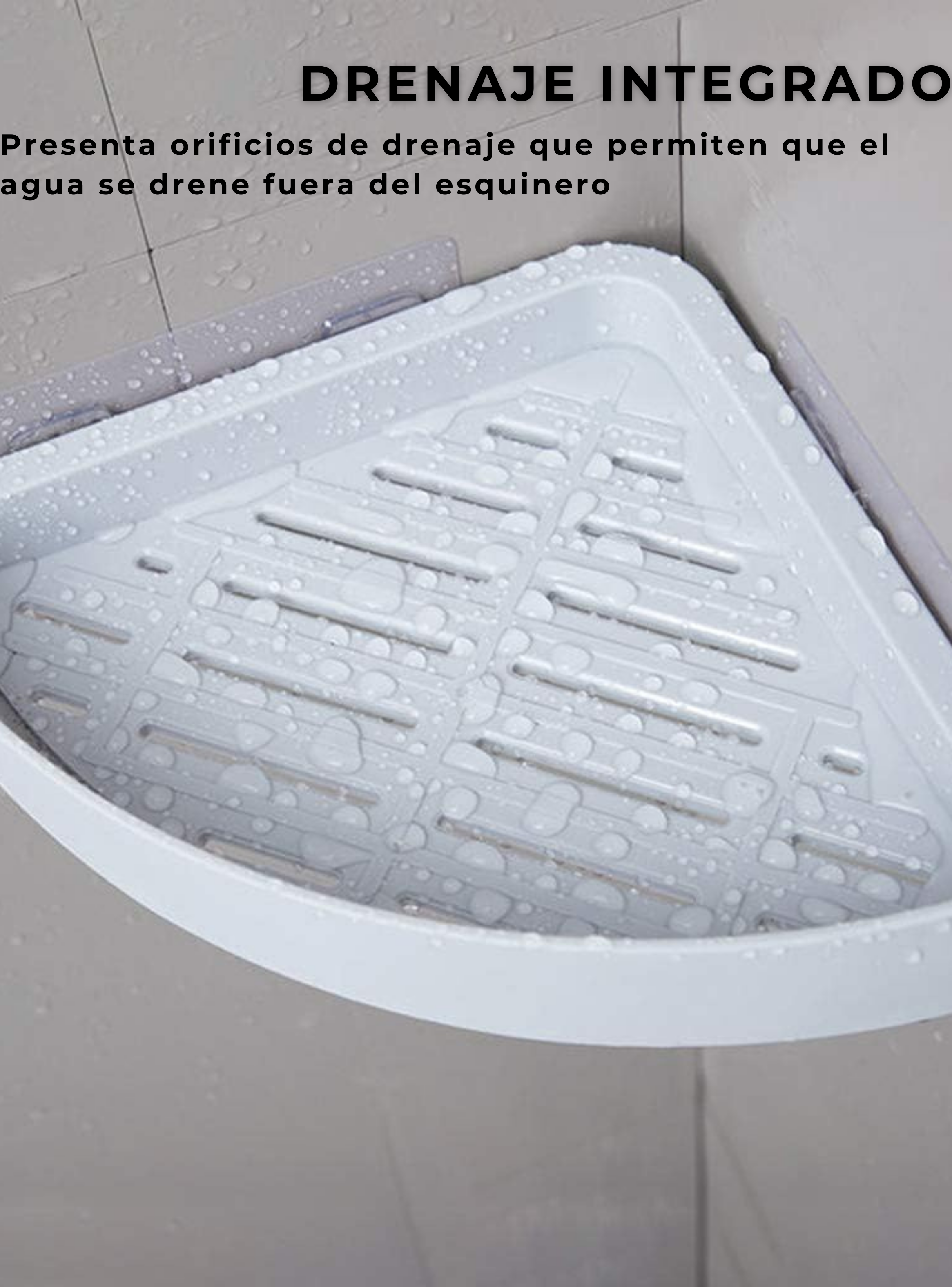 Esquinero De Baño Organizador Con Soporte Adhesivo-1