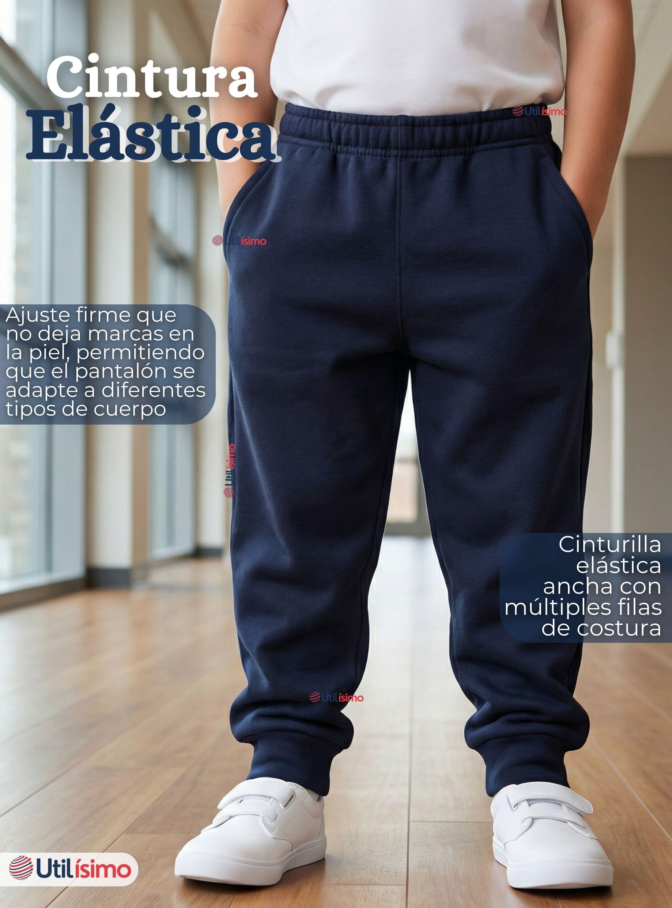 Conjunto Escolar Buzo Pantalón Y Polerón 100% Algodón Niña Unisex Azul 3 a 16 años-6